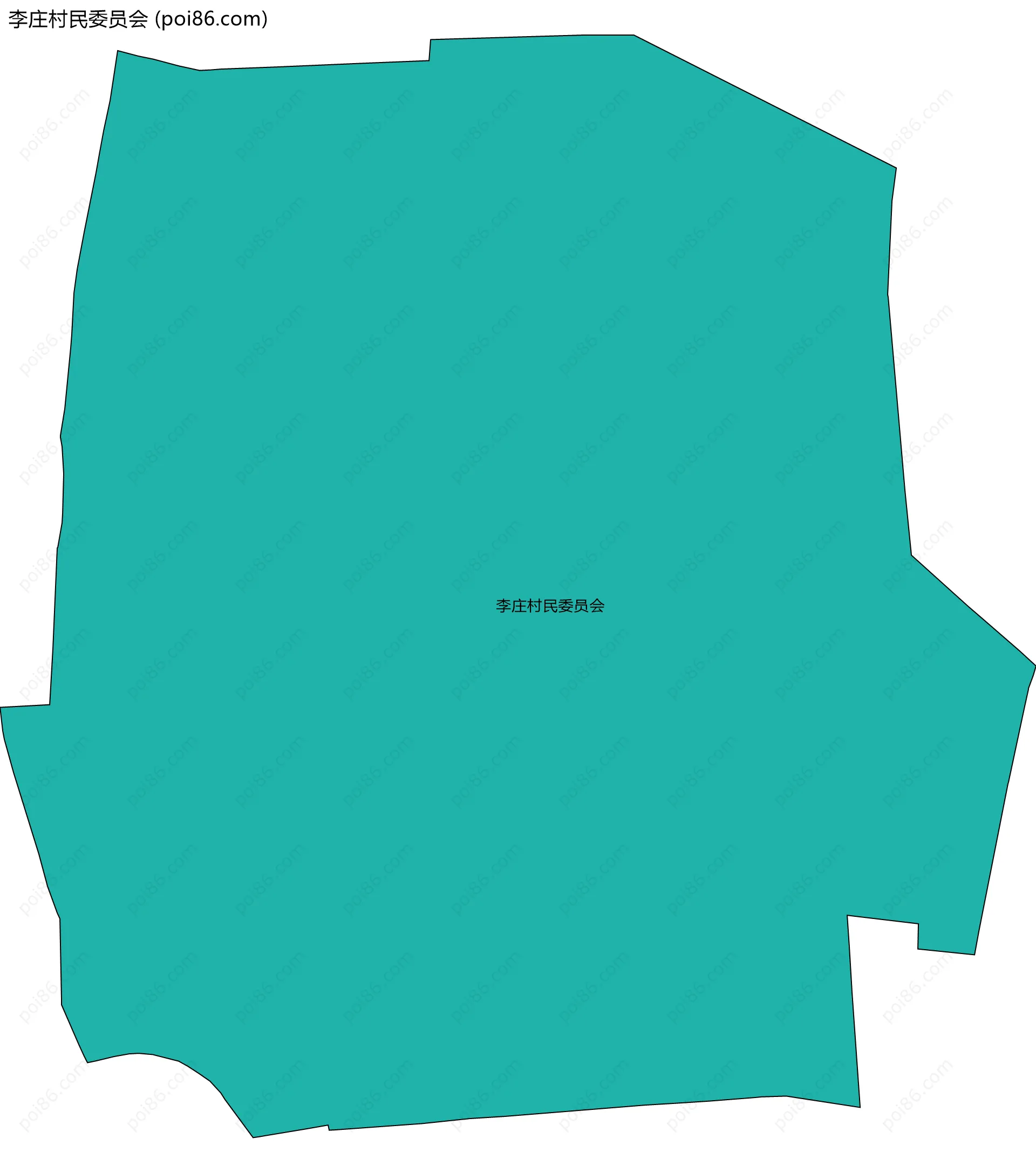 李庄村民委员会边界地图