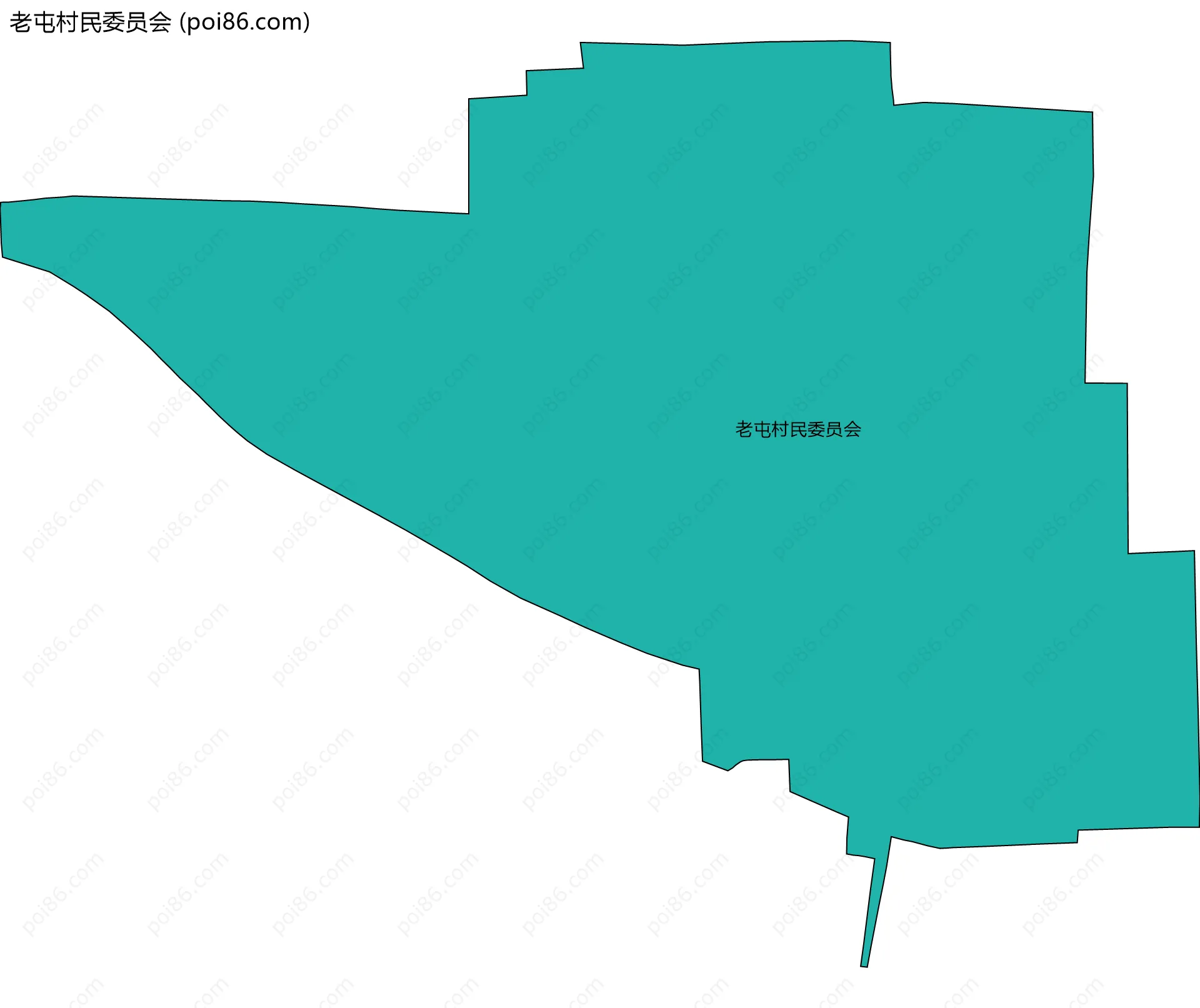老屯村民委员会边界地图