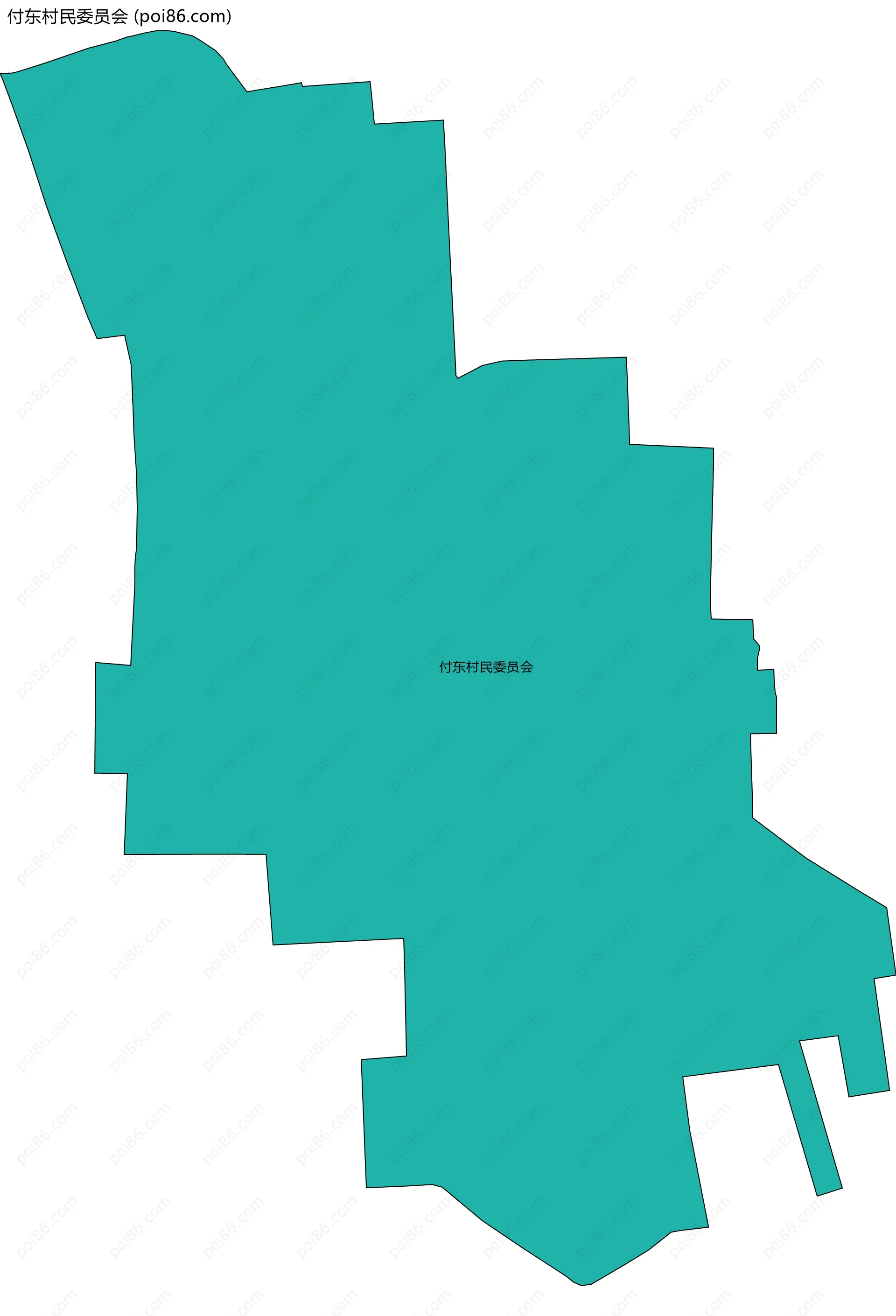 付东村民委员会边界地图