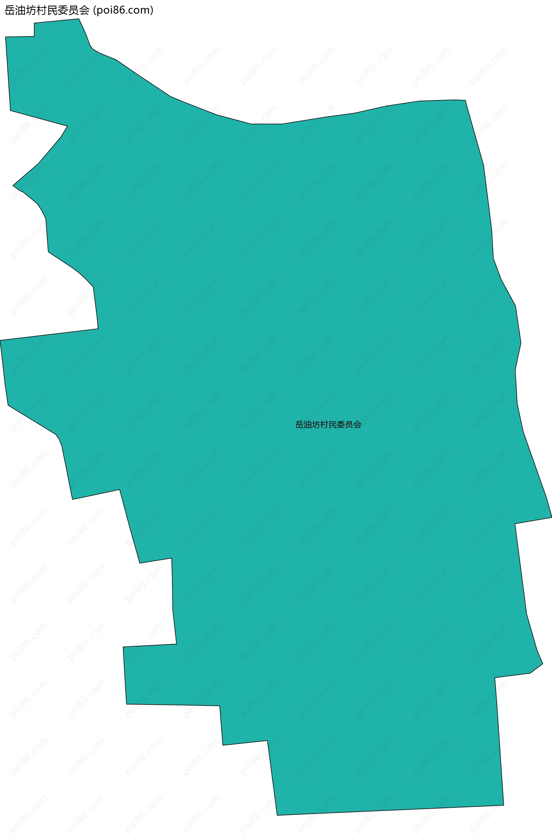 岳油坊村民委员会边界地图