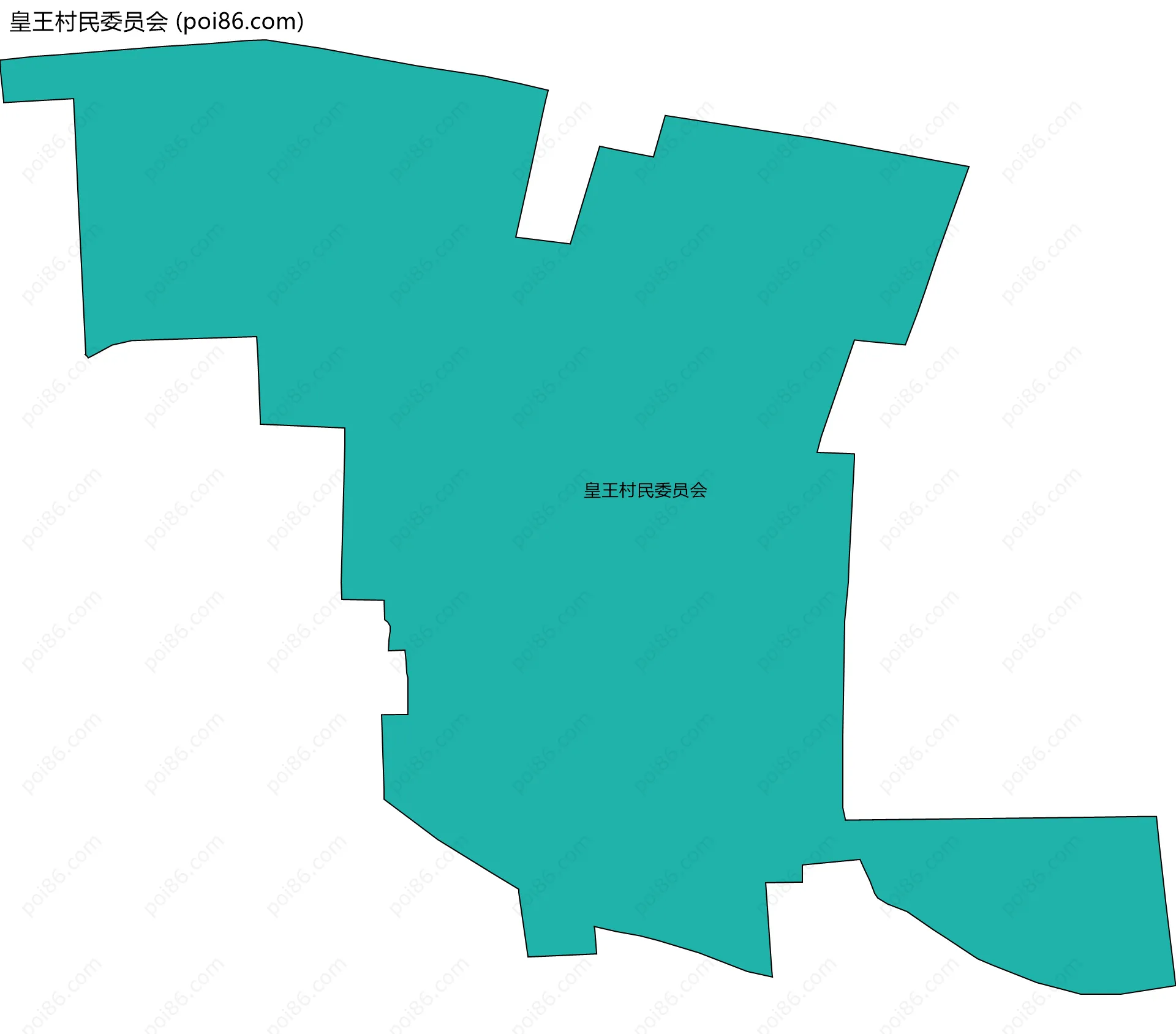 皇王村民委员会边界地图