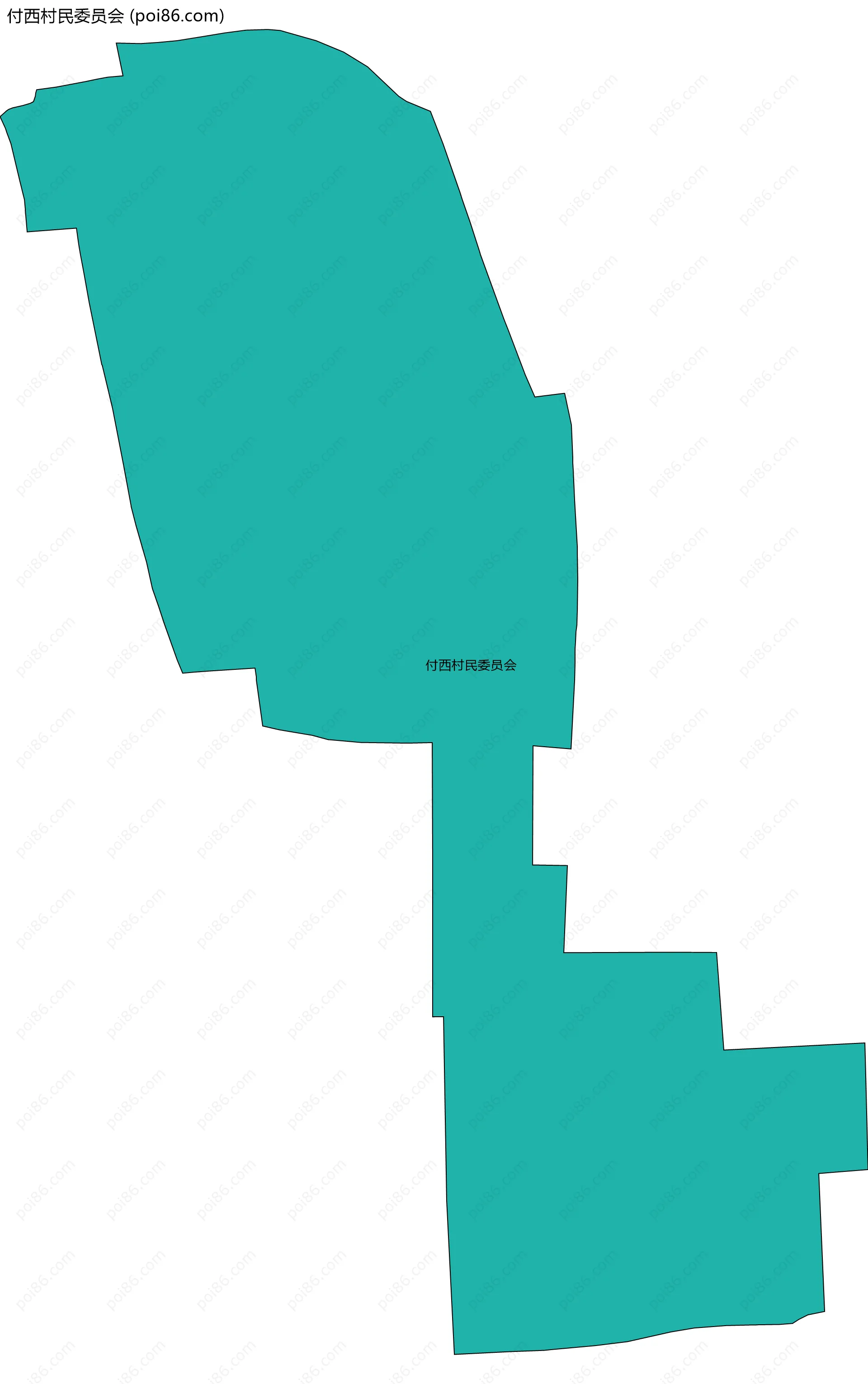 付西村民委员会边界地图