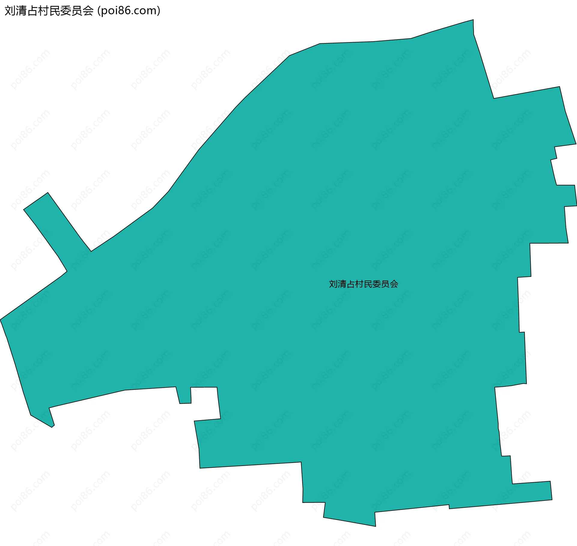 刘清占村民委员会边界地图