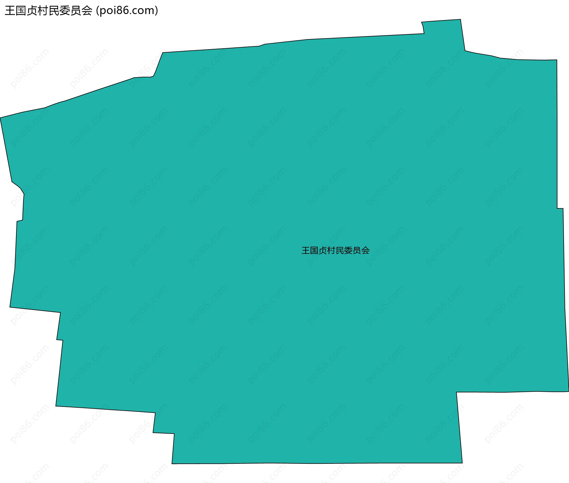 王国贞村民委员会边界地图