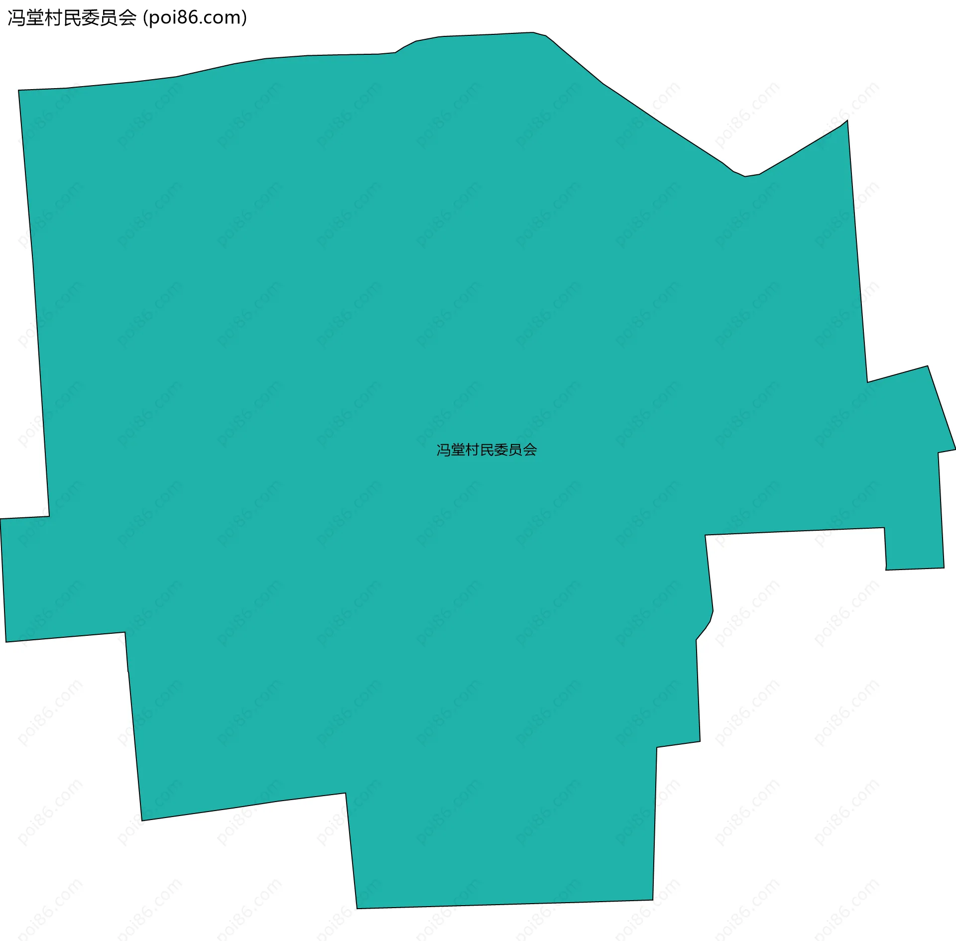冯堂村民委员会边界地图