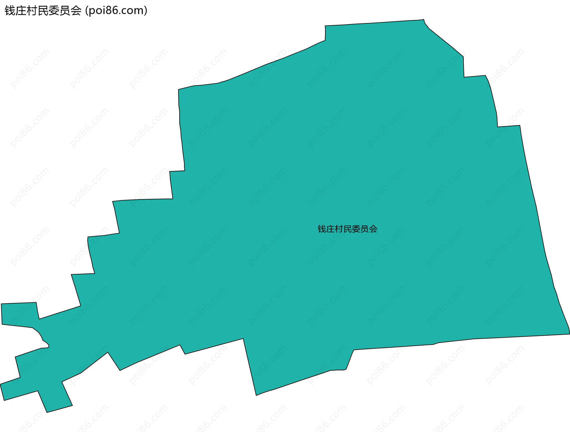 钱庄村民委员会边界地图