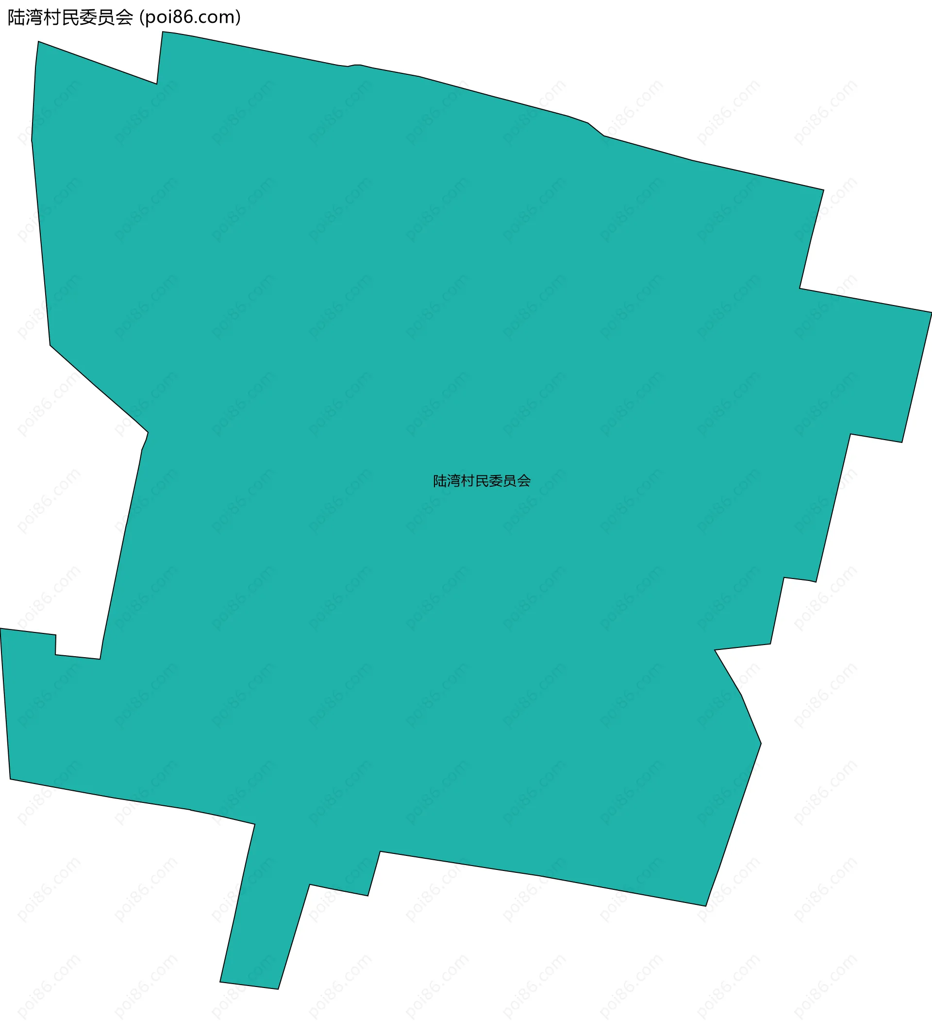 陆湾村民委员会边界地图