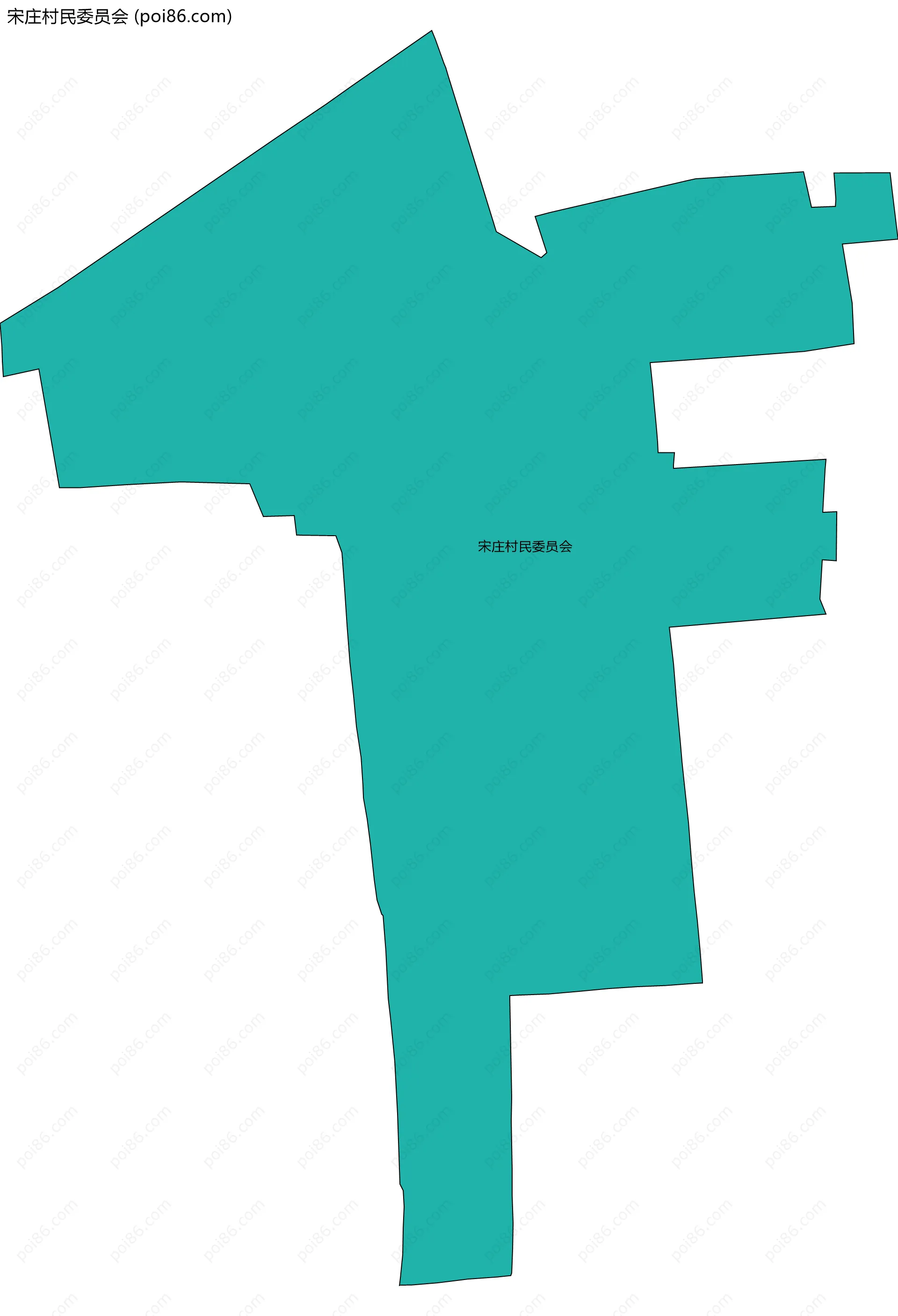 宋庄村民委员会边界地图