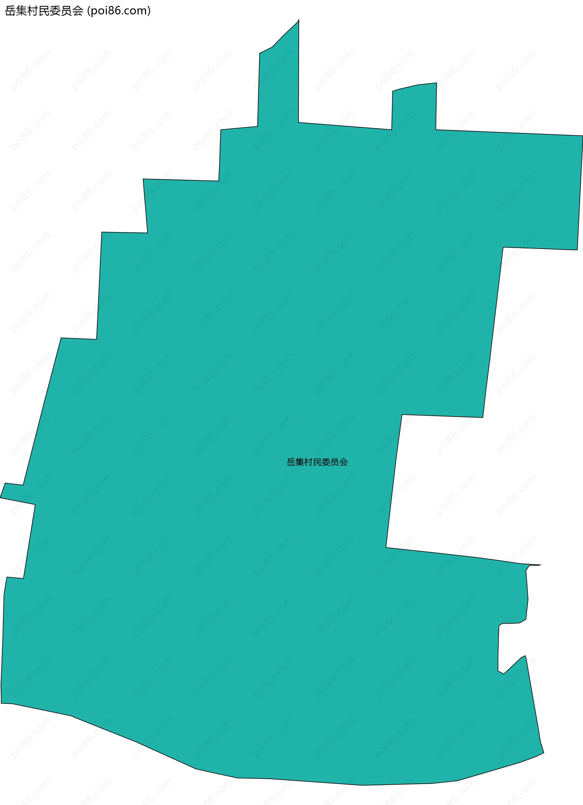 岳集村民委员会边界地图