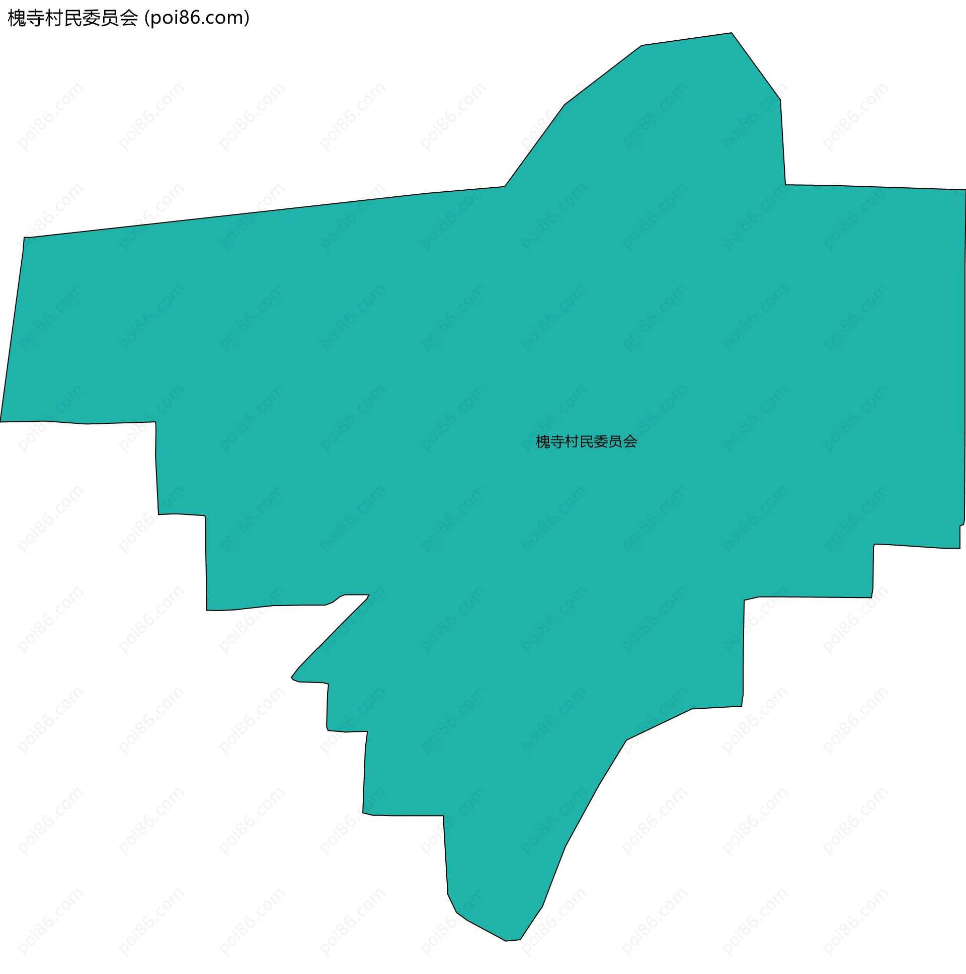 槐寺村民委员会边界地图