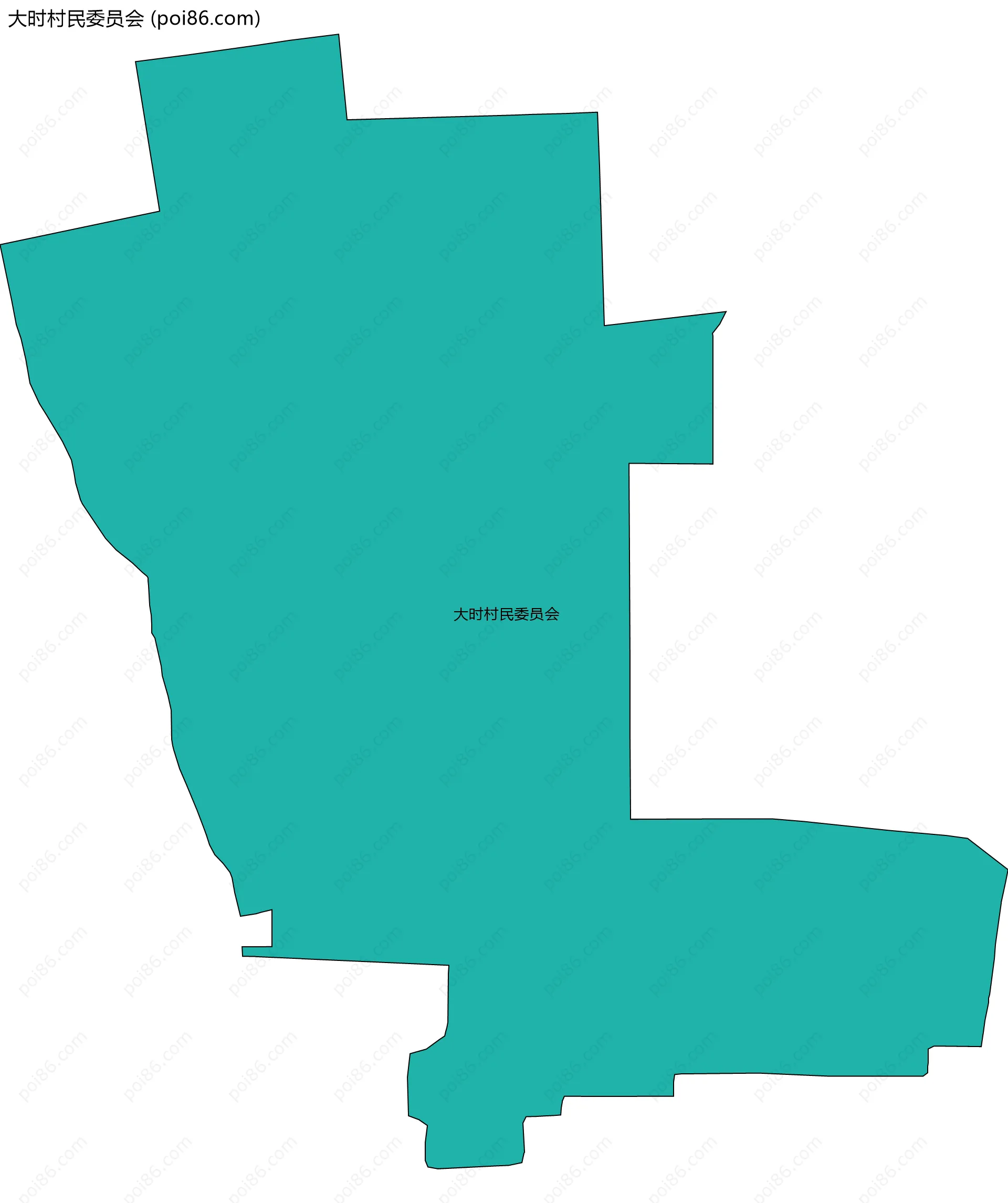 大时村民委员会边界地图