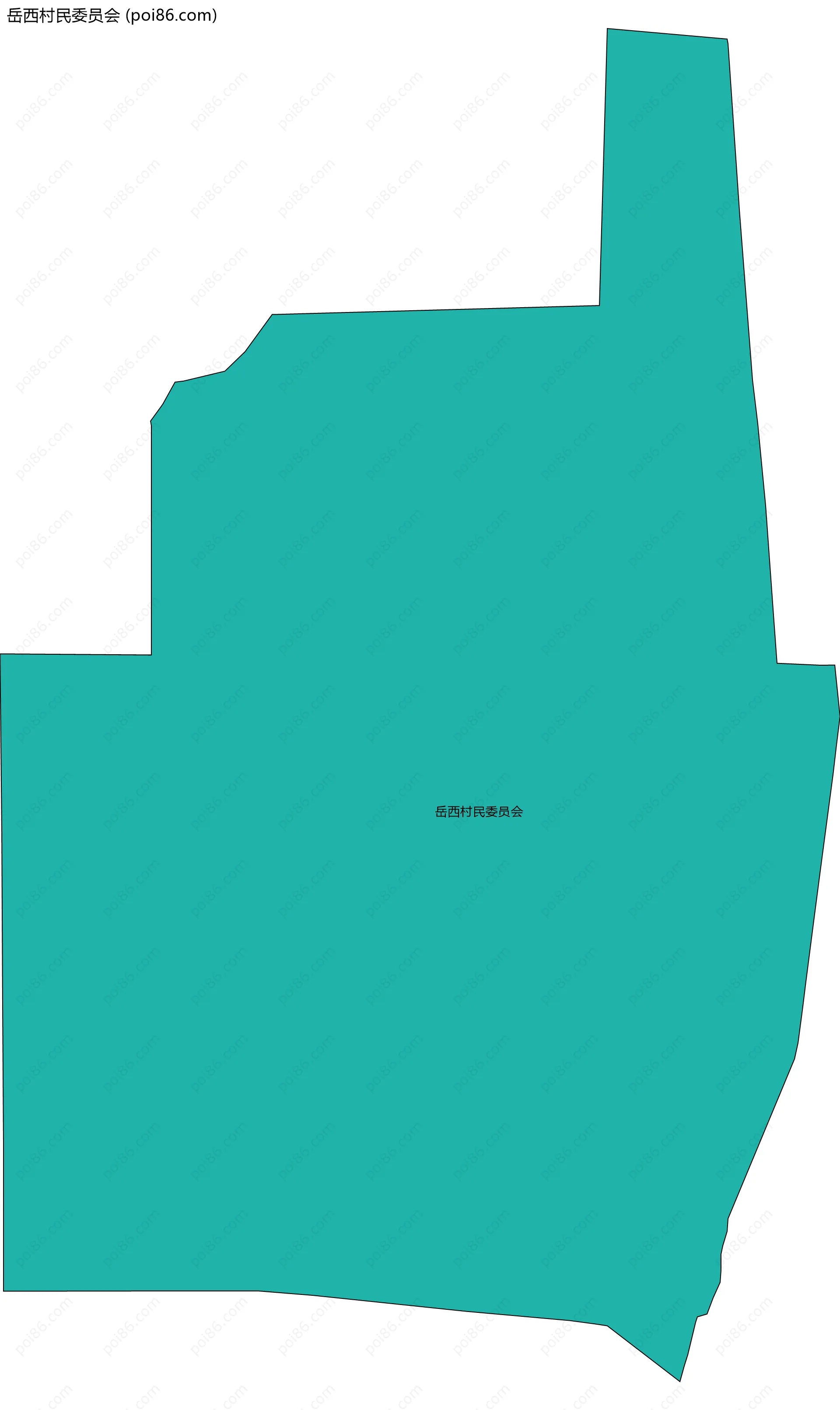 岳西村民委员会边界地图