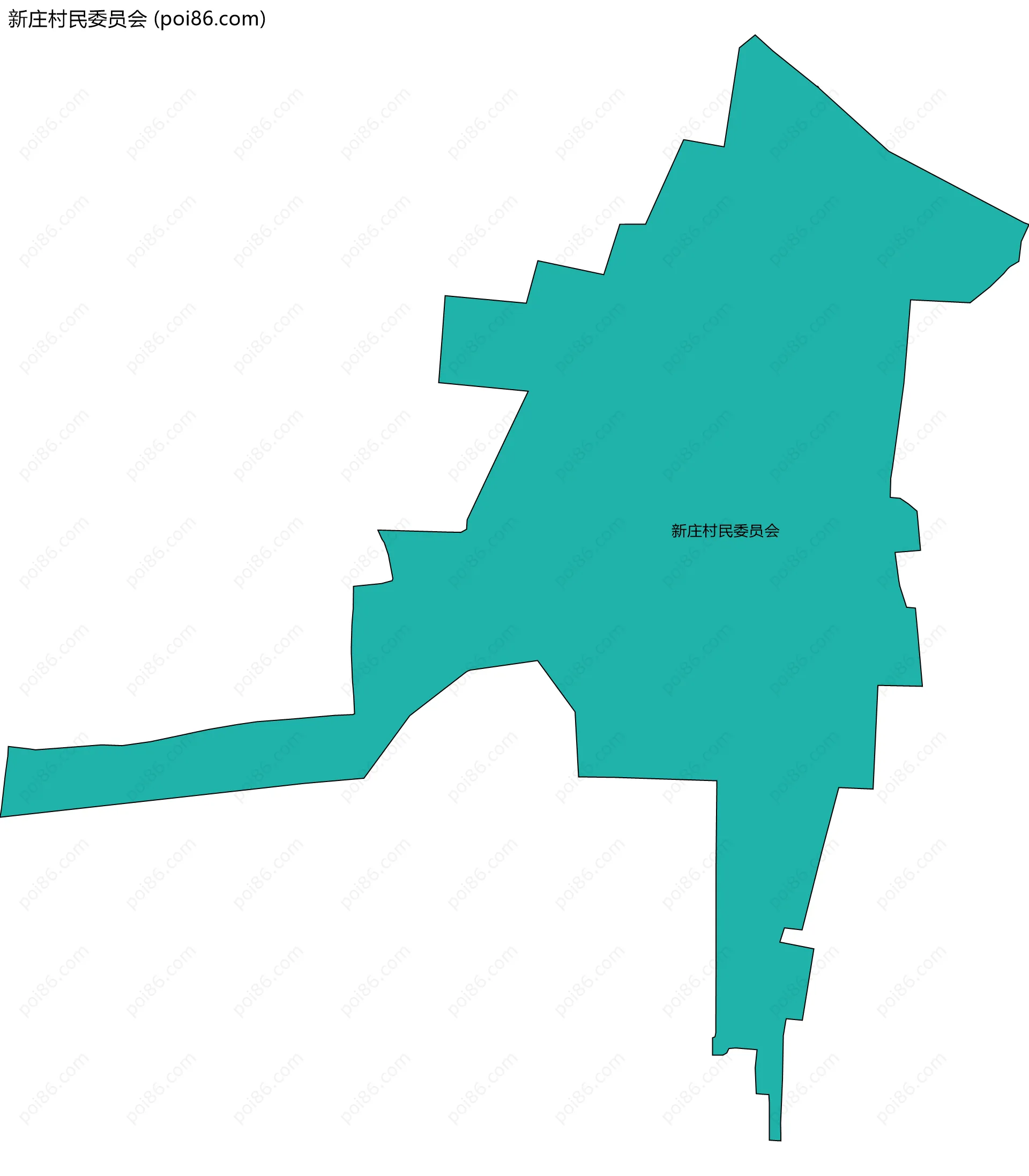新庄村民委员会边界地图