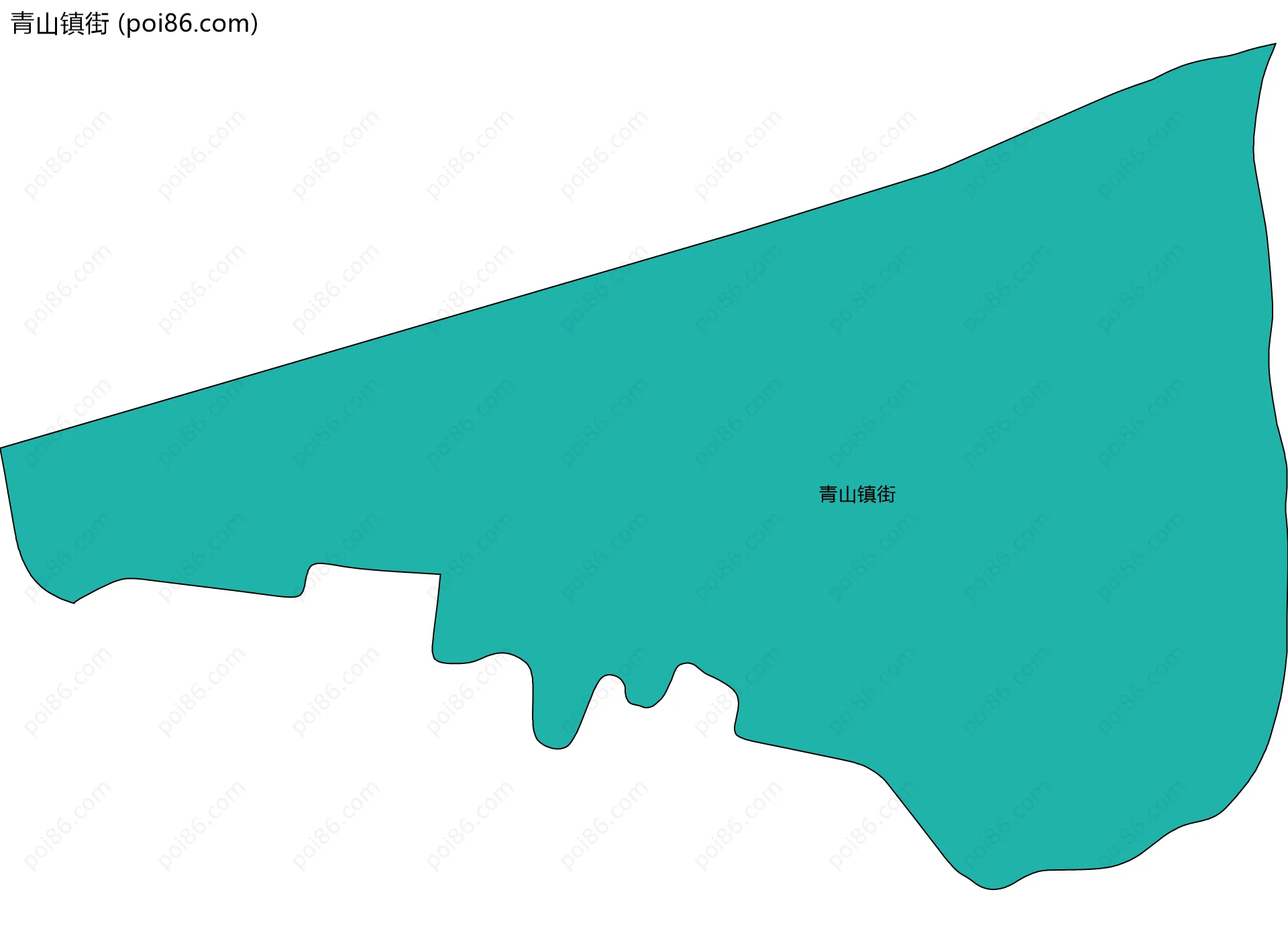 青山镇街边界地图