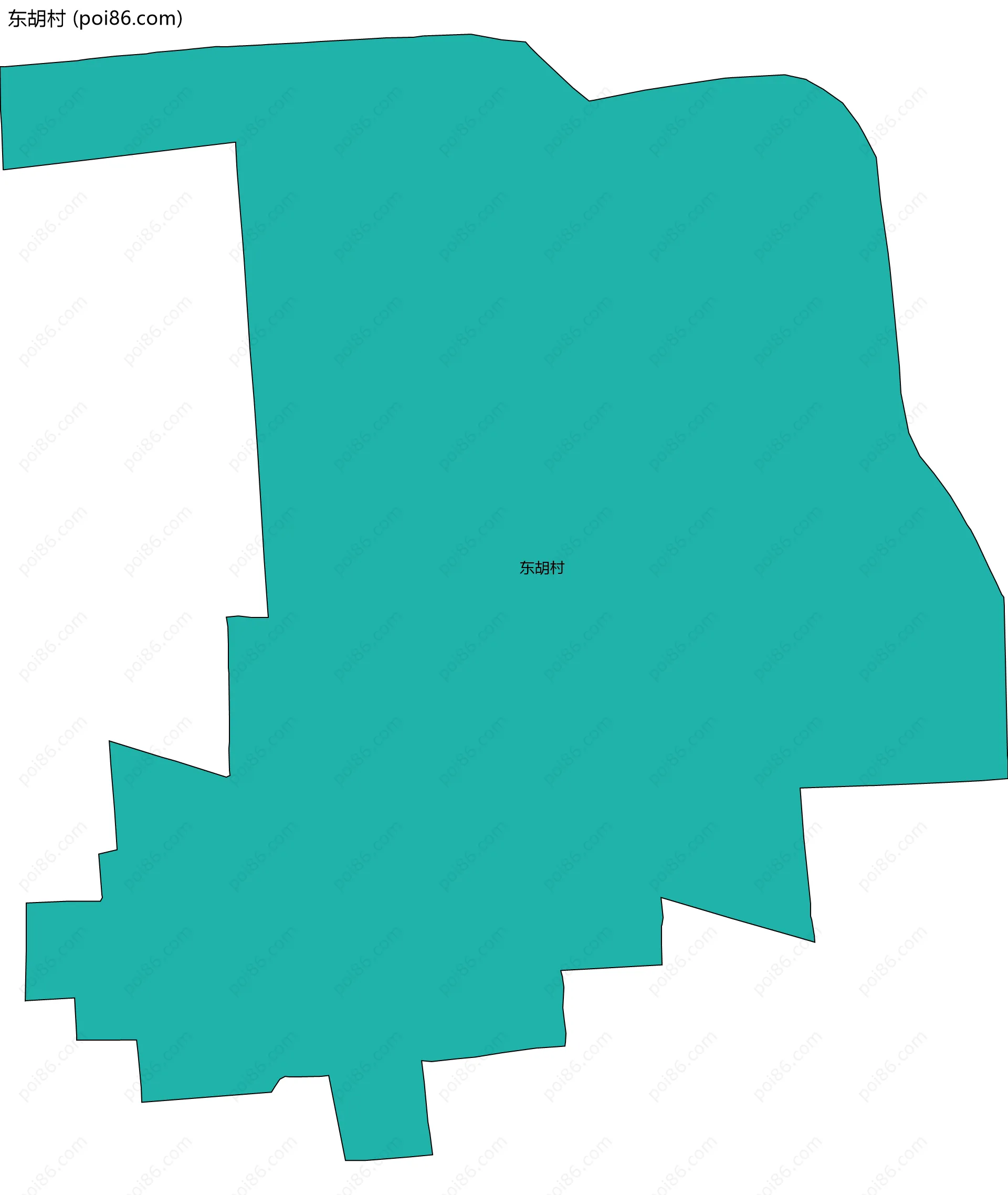 东胡村边界地图