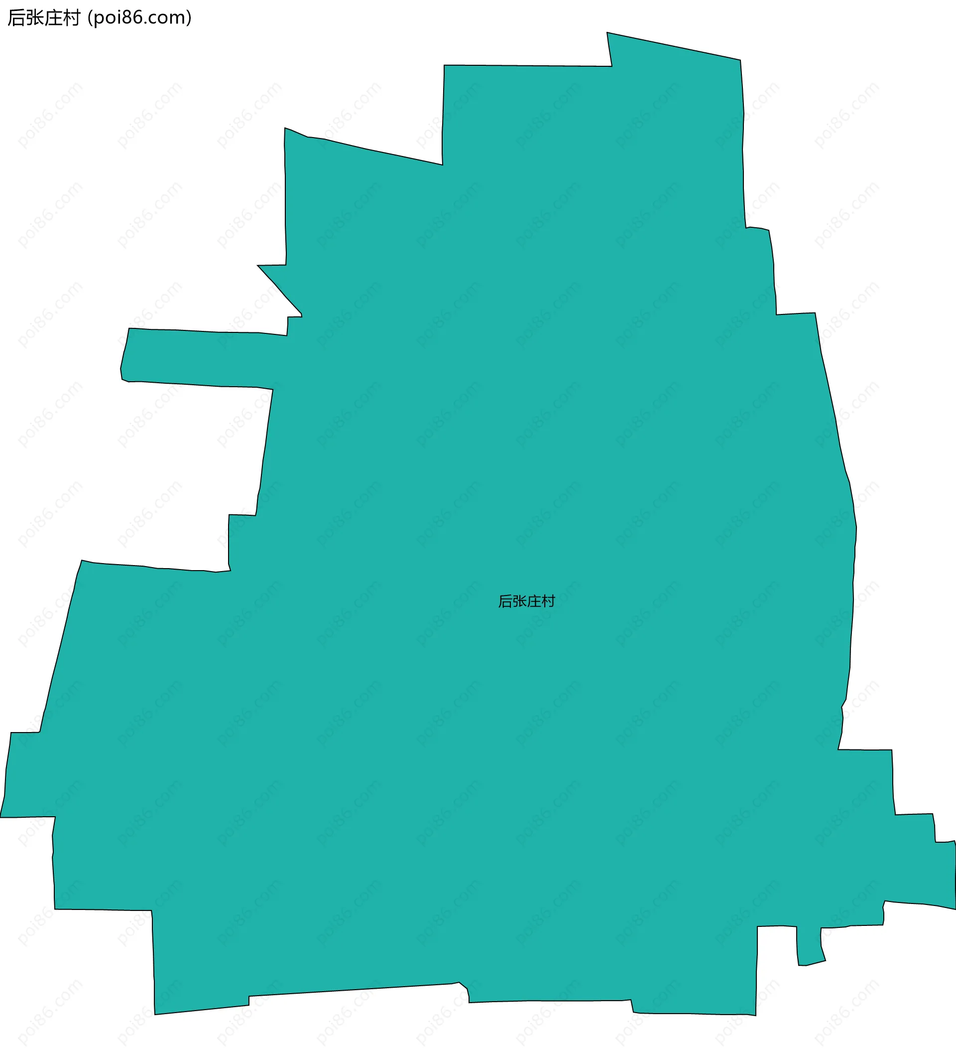 后张庄村边界地图