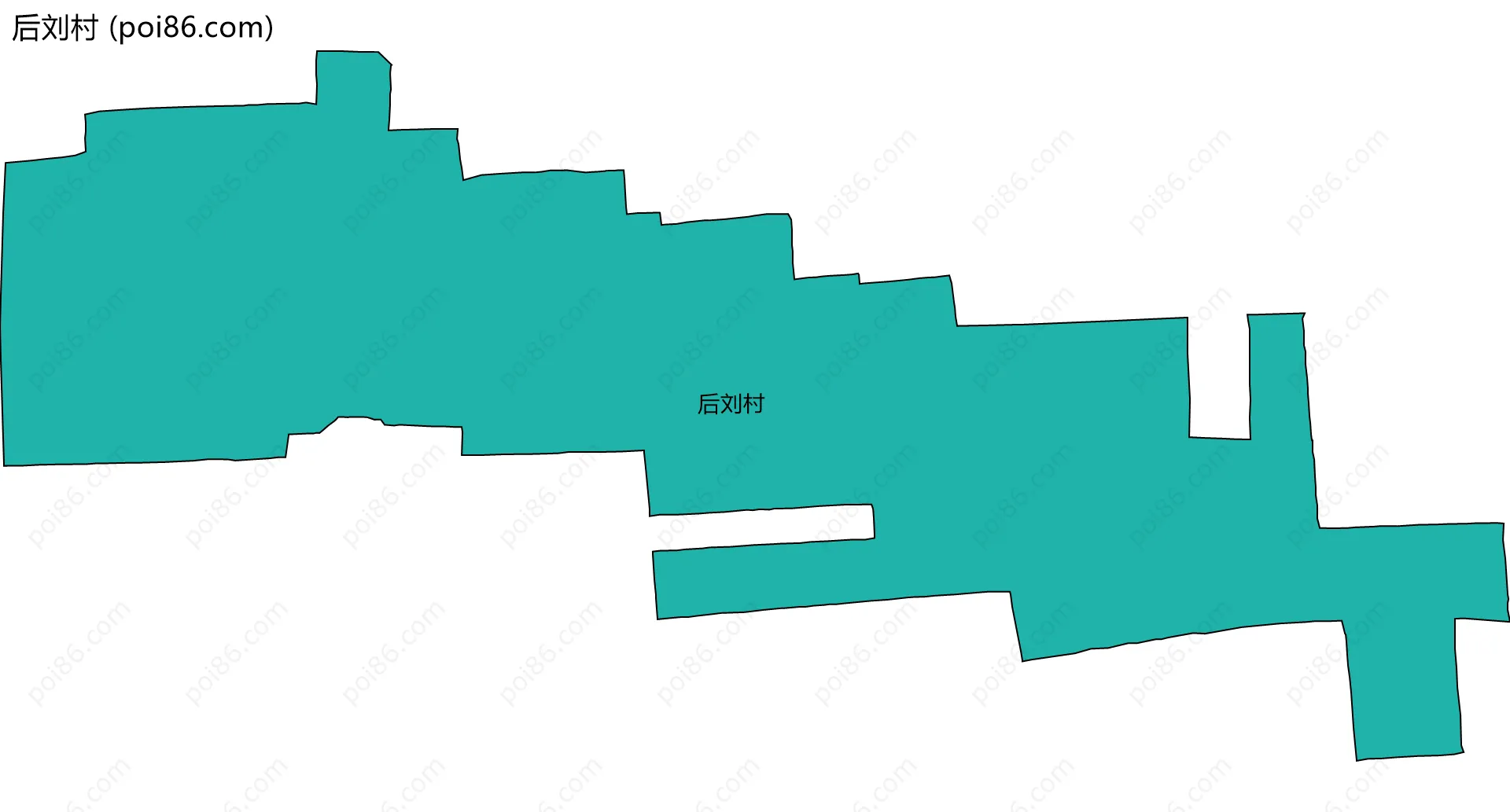 后刘村边界地图