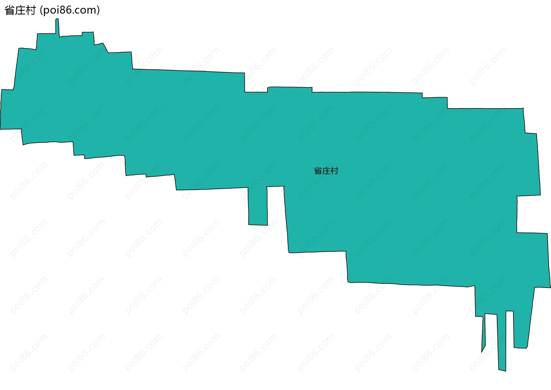 省庄村边界地图