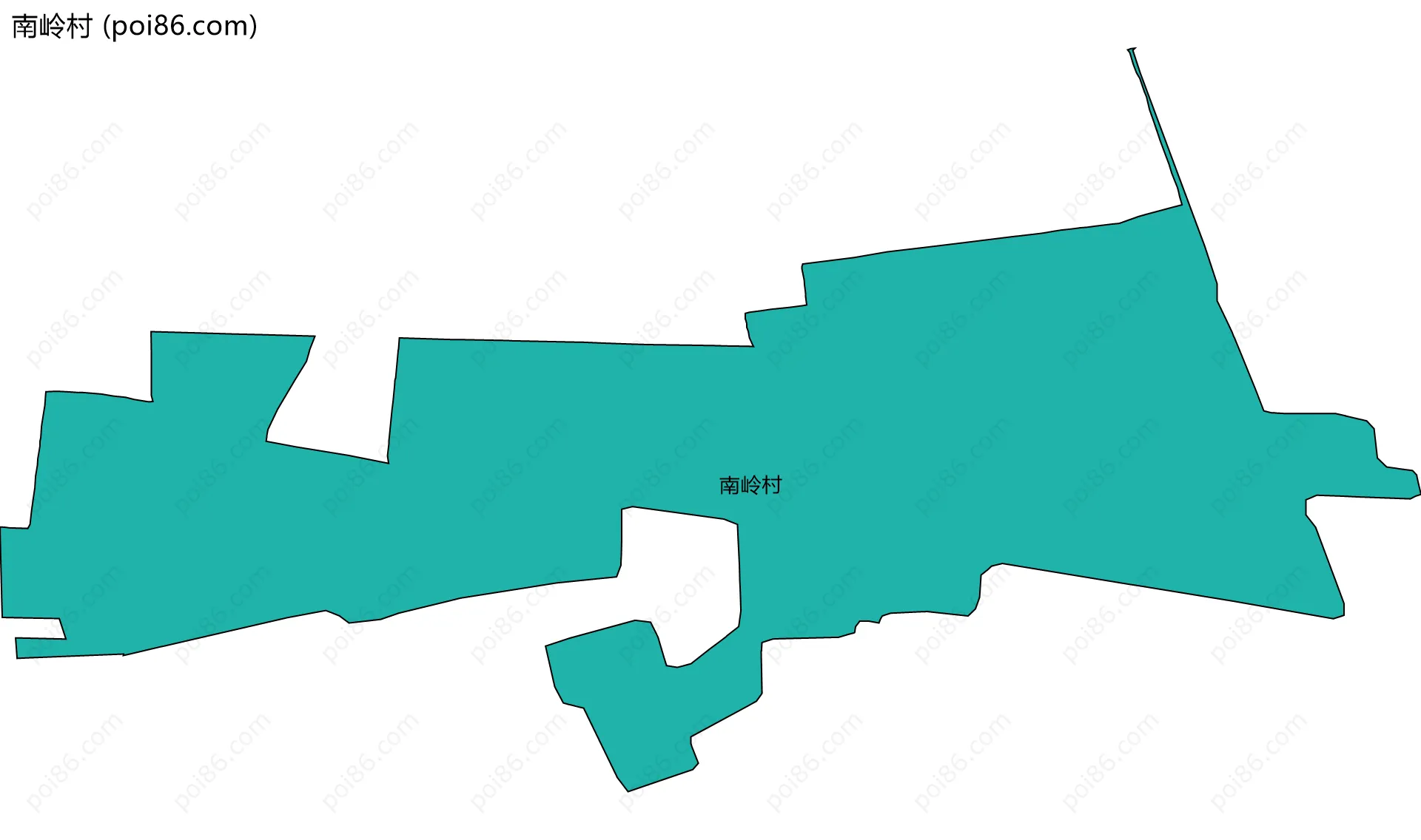 南岭村边界地图