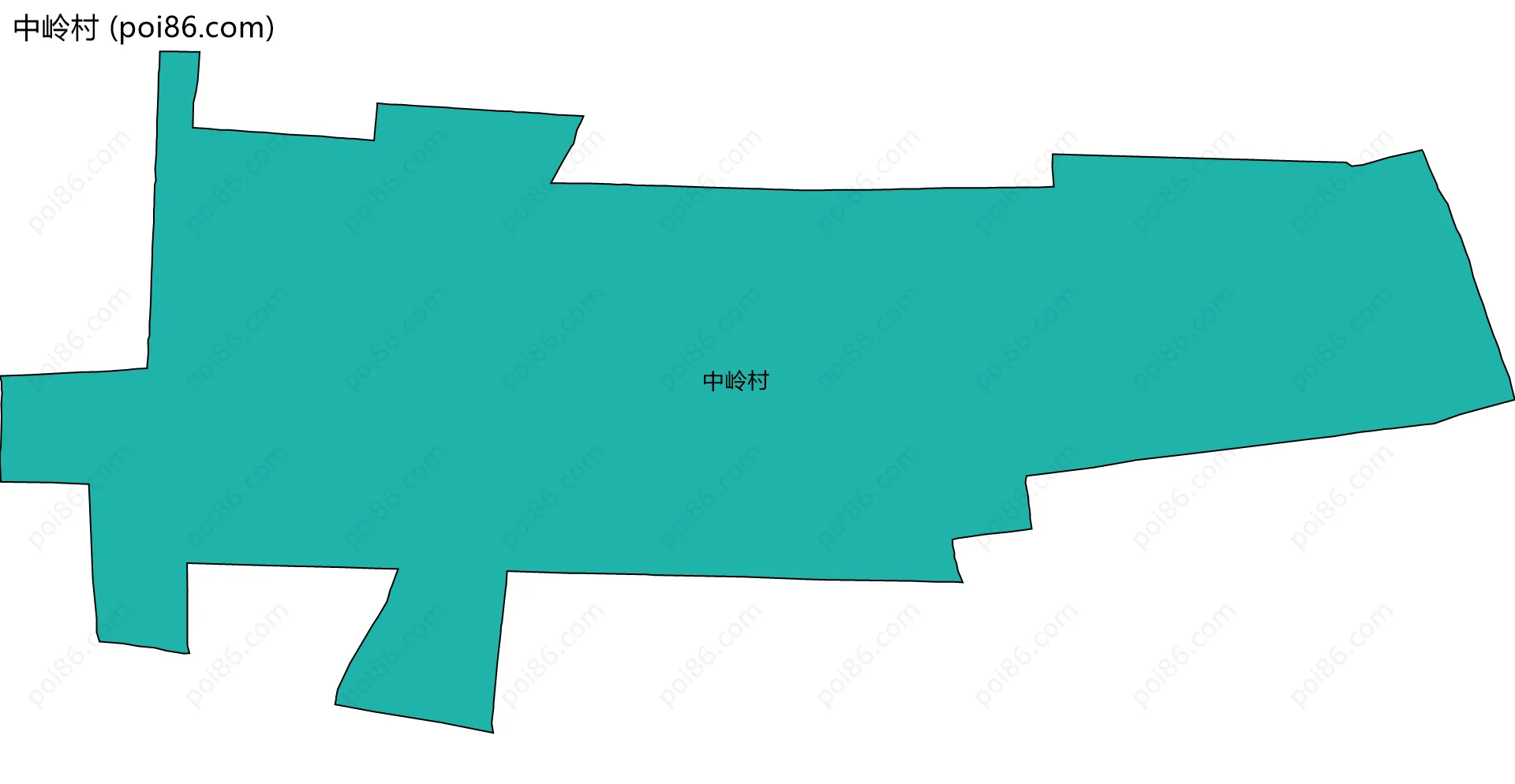 中岭村边界地图