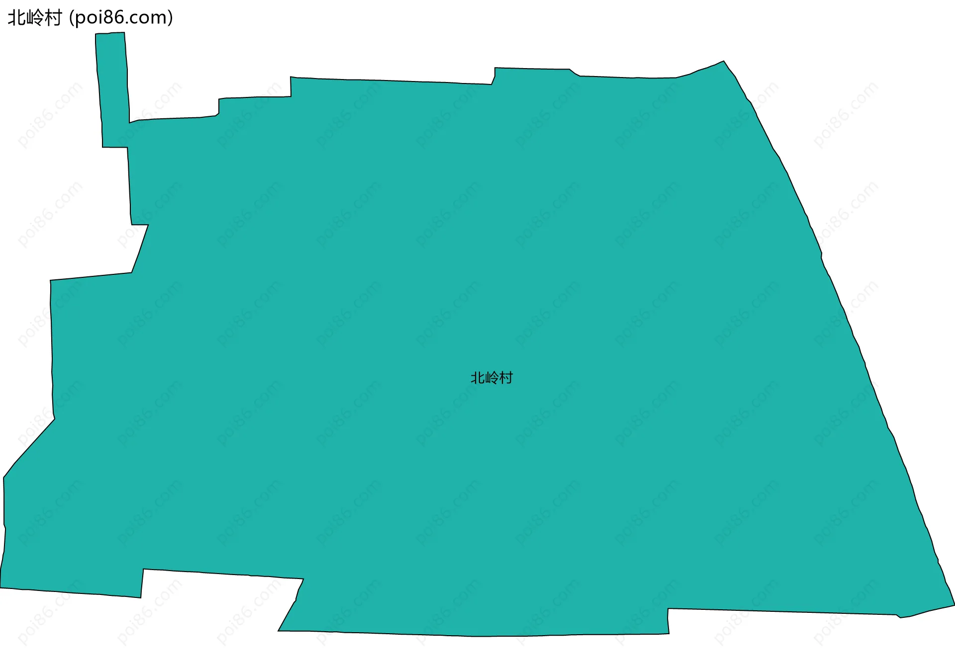 北岭村边界地图