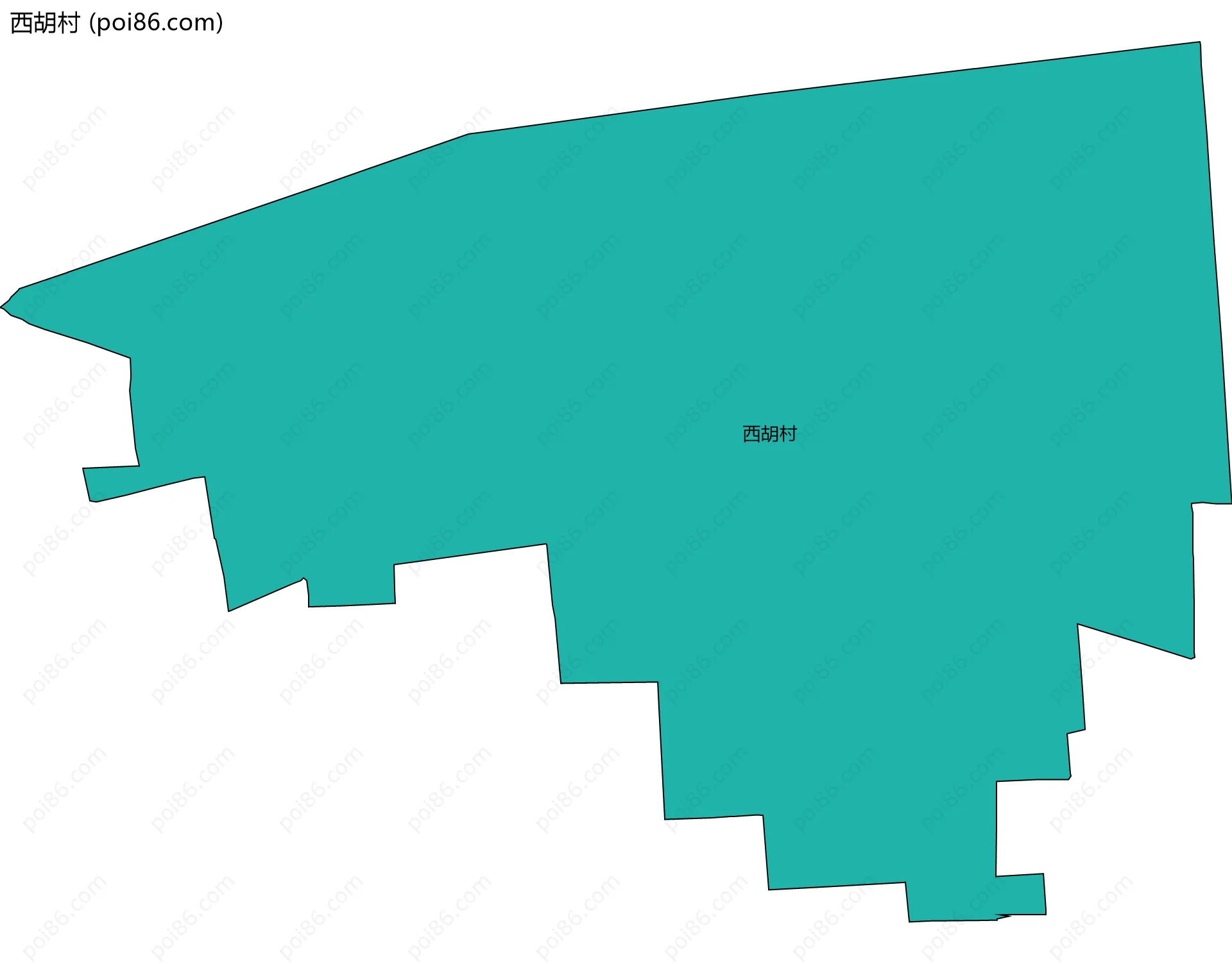 西胡村边界地图