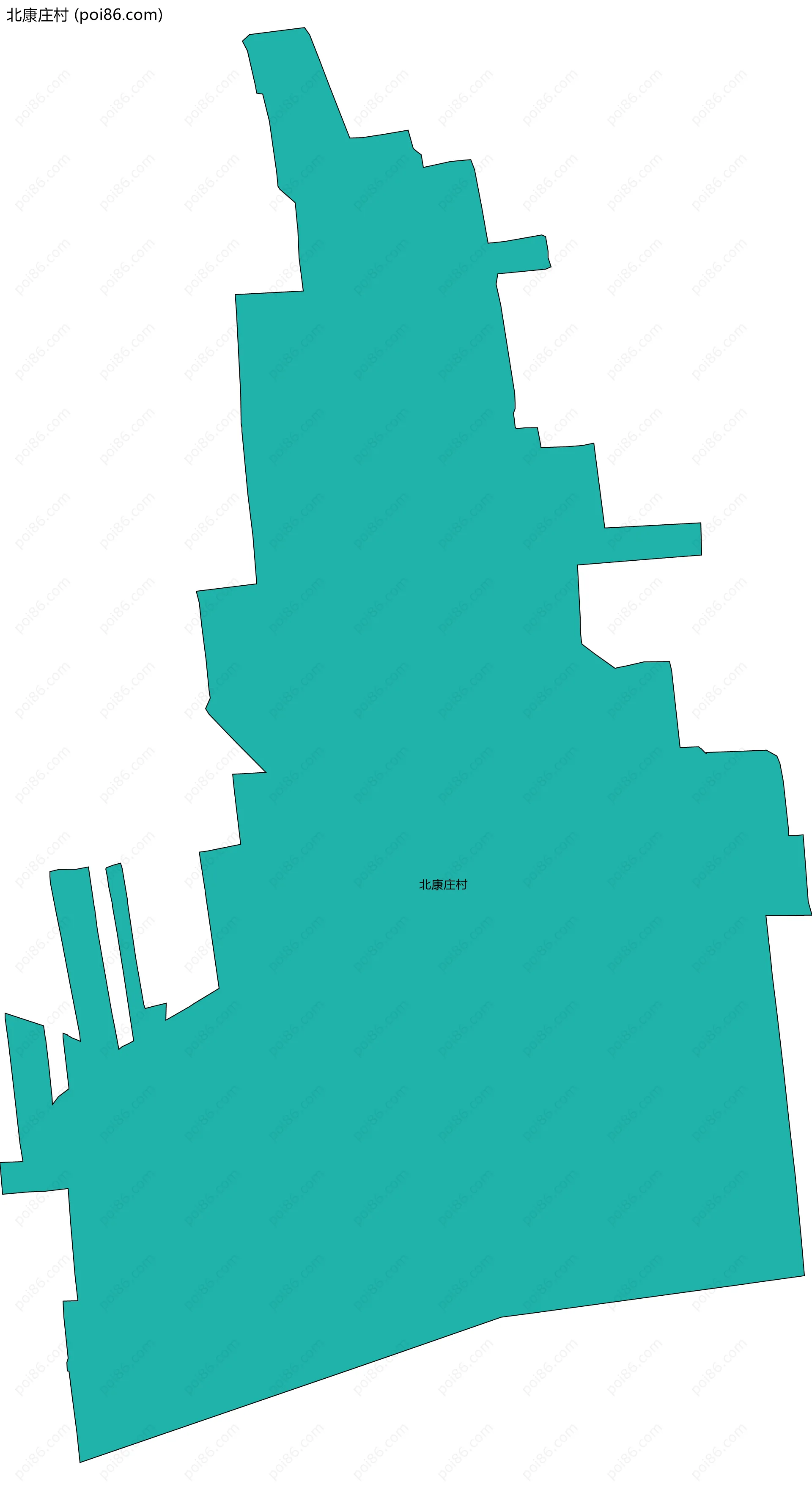 北康庄村边界地图