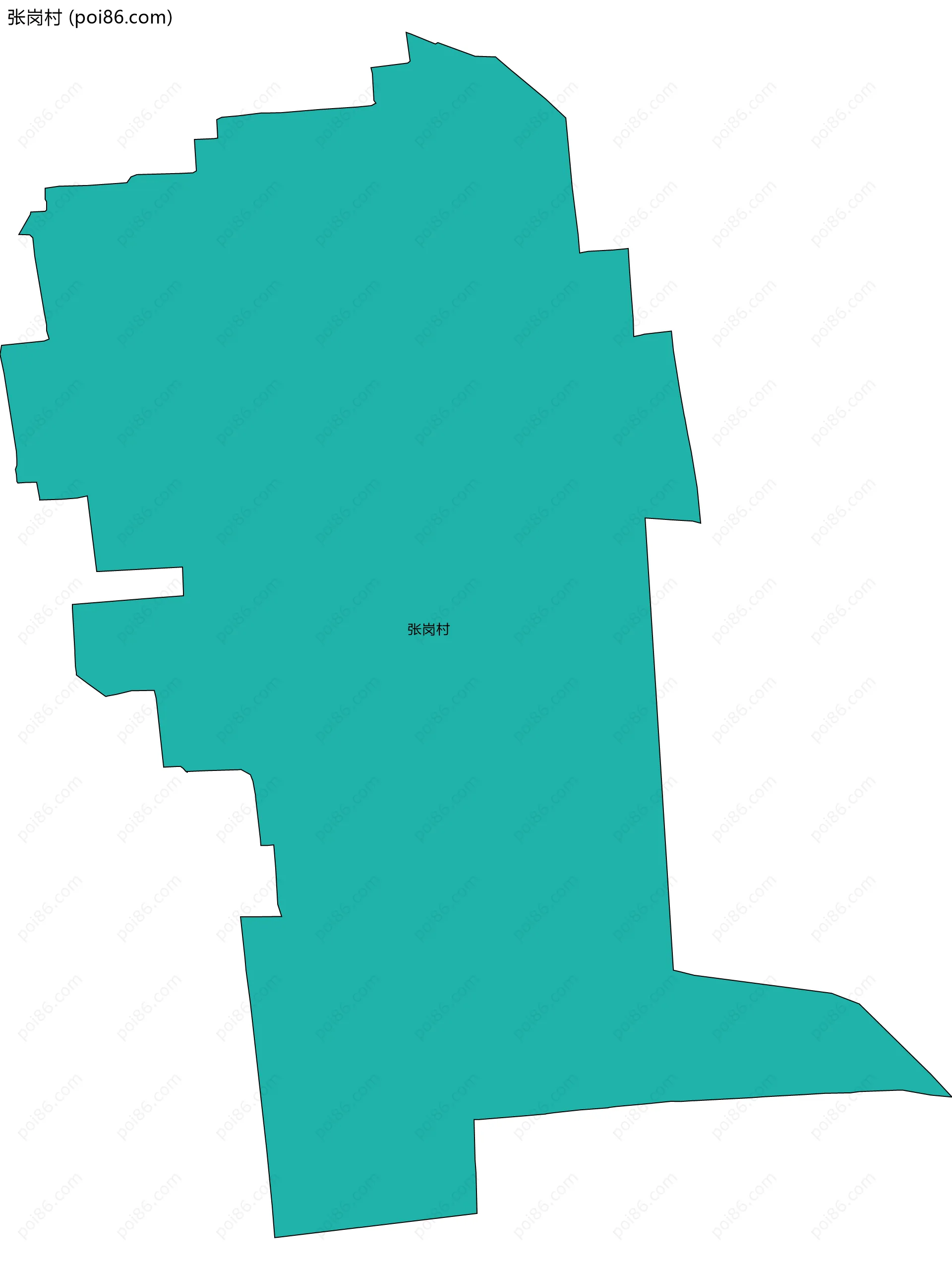 张岗村边界地图