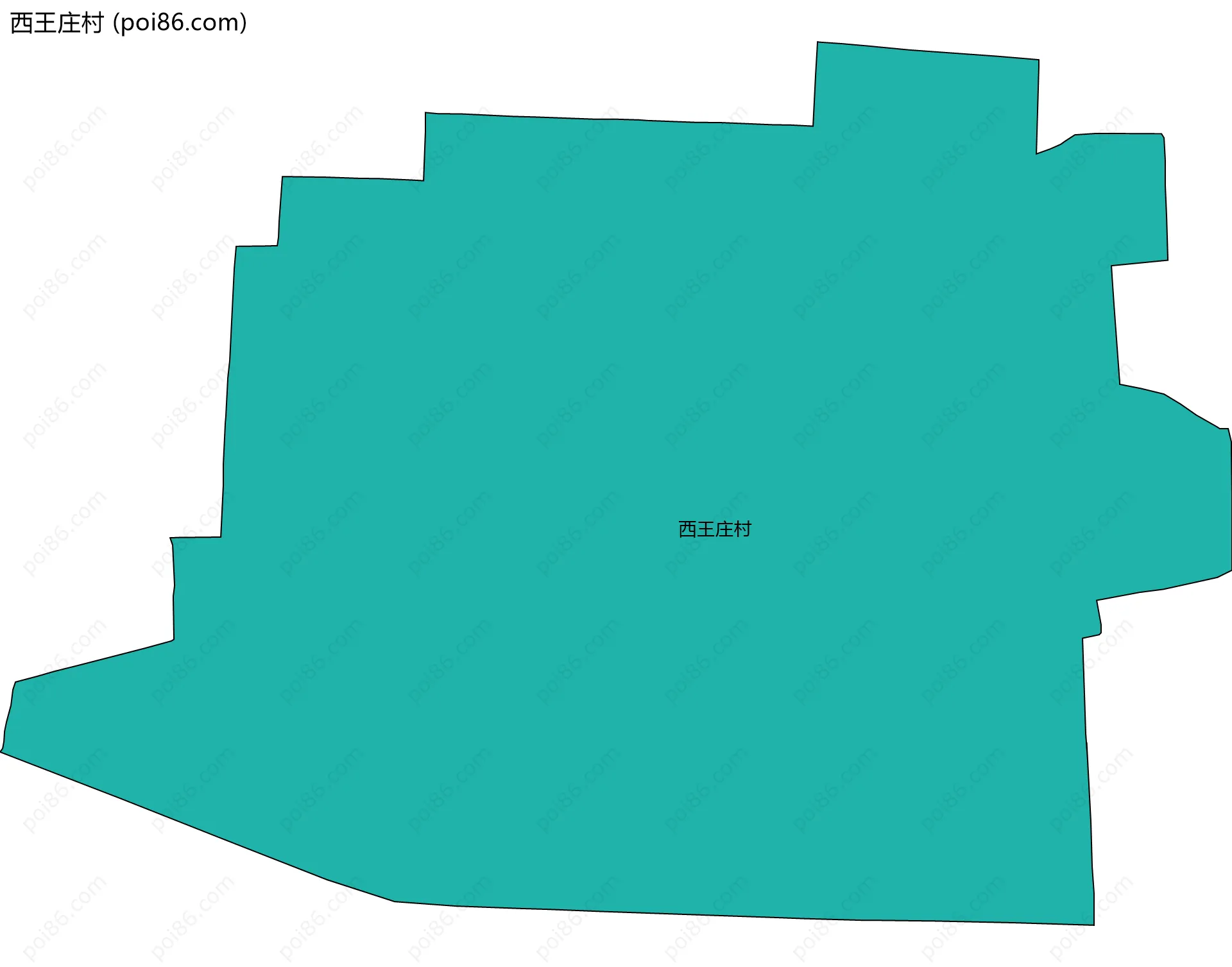 西王庄村边界地图