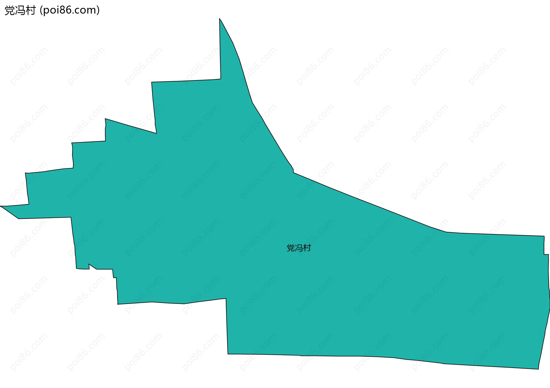 党冯村边界地图