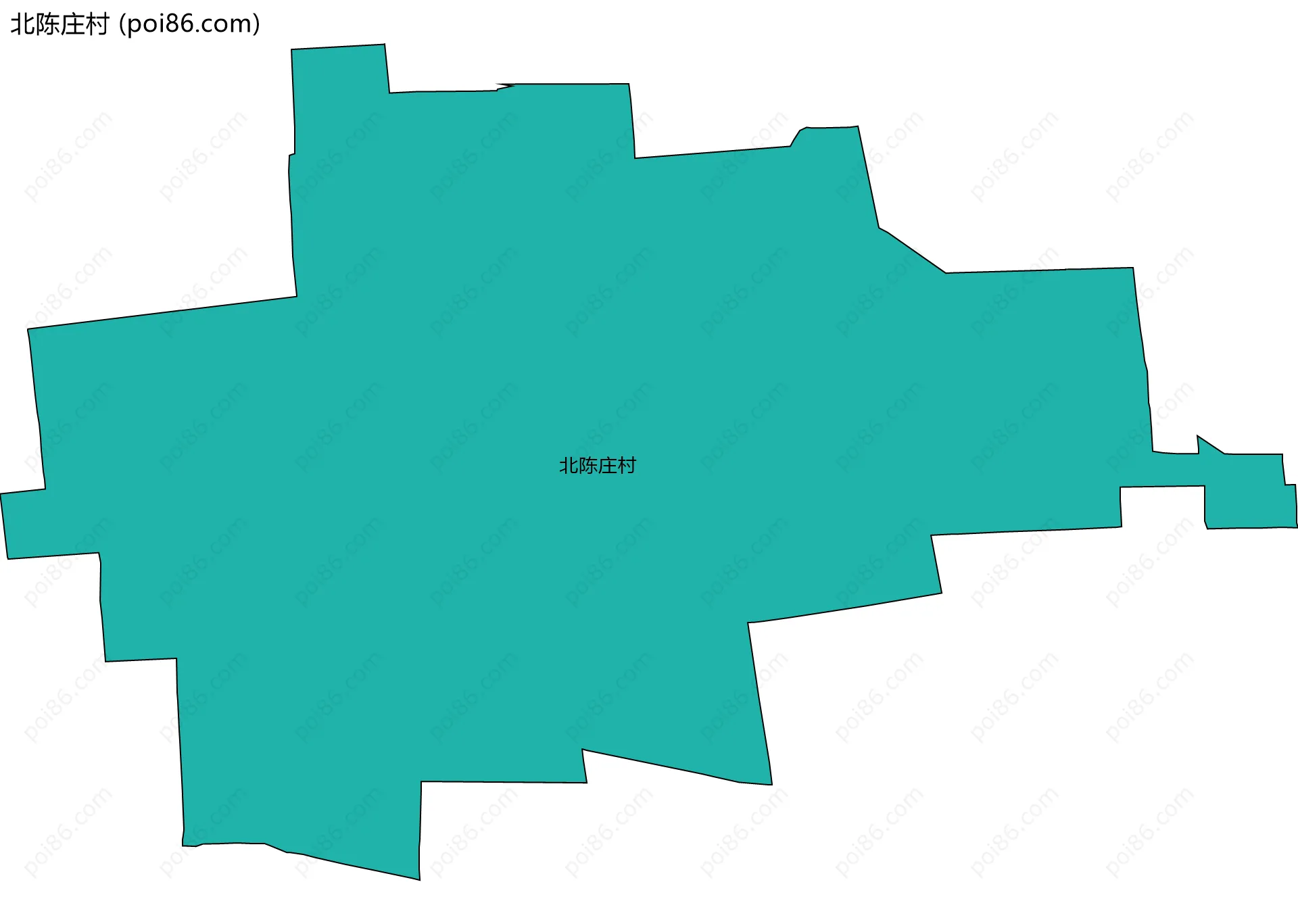北陈庄村边界地图