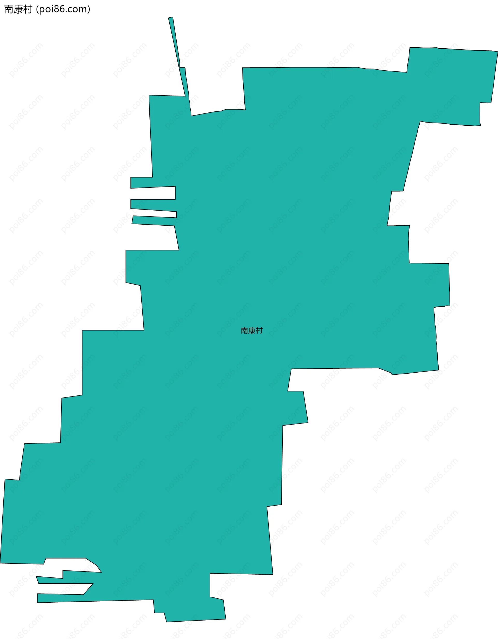 南康村边界地图