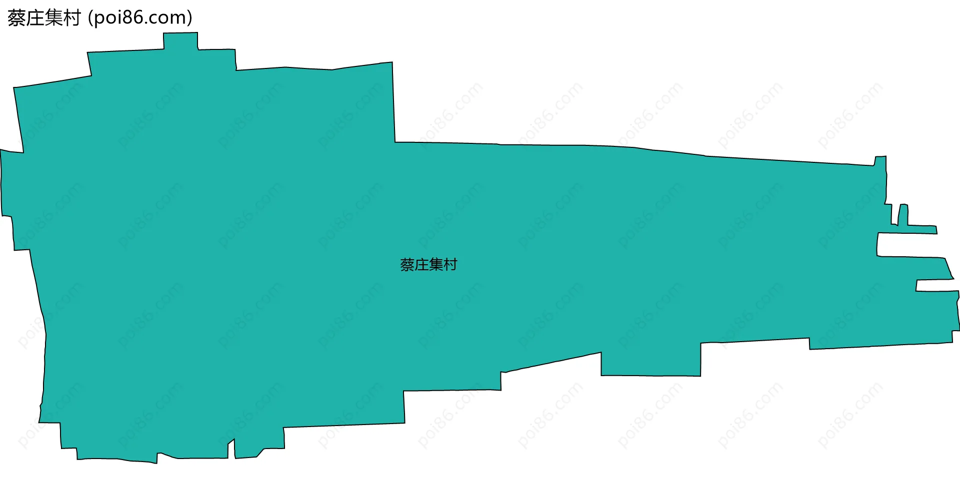 蔡庄集村边界地图