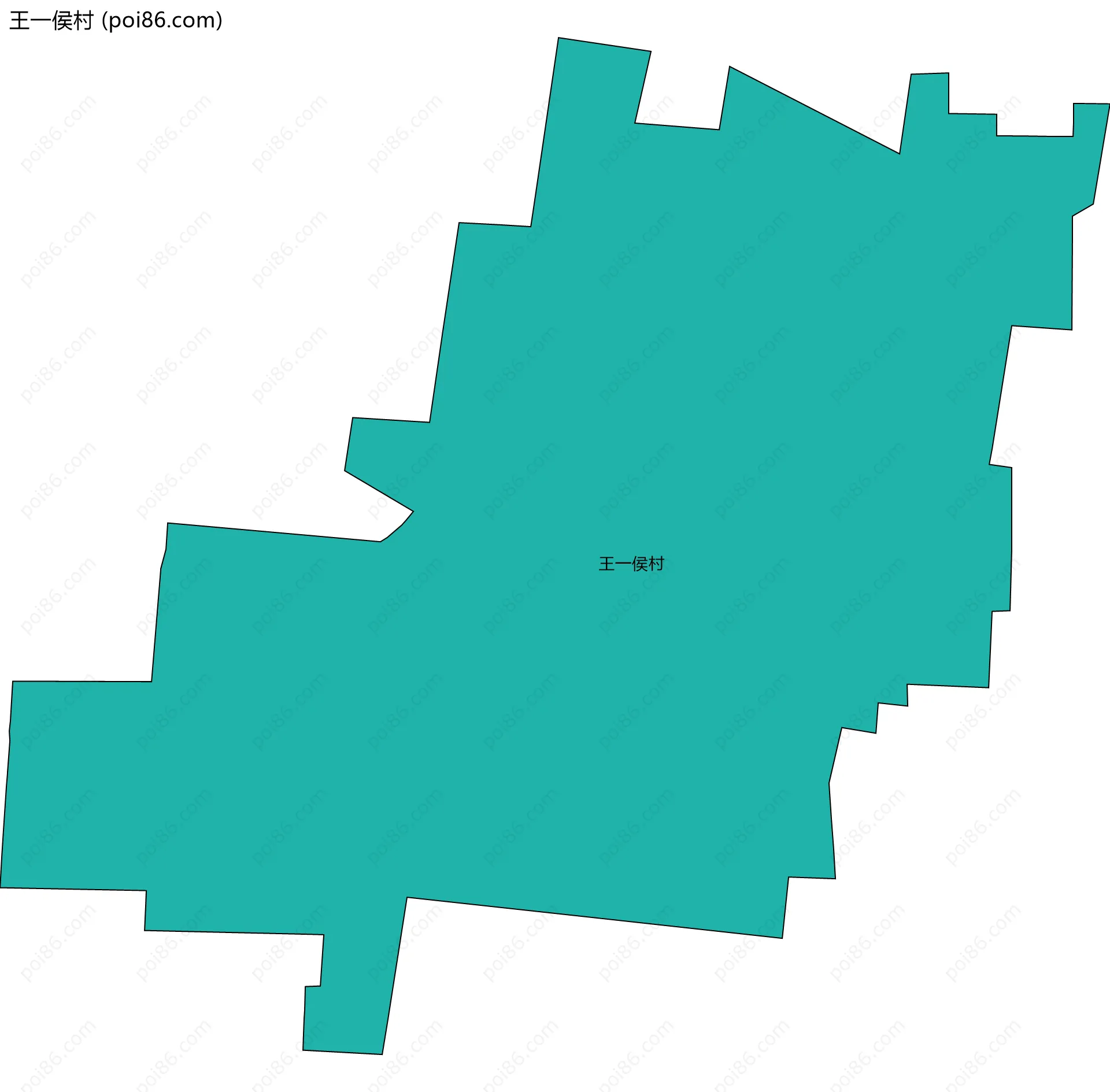 王一侯村边界地图