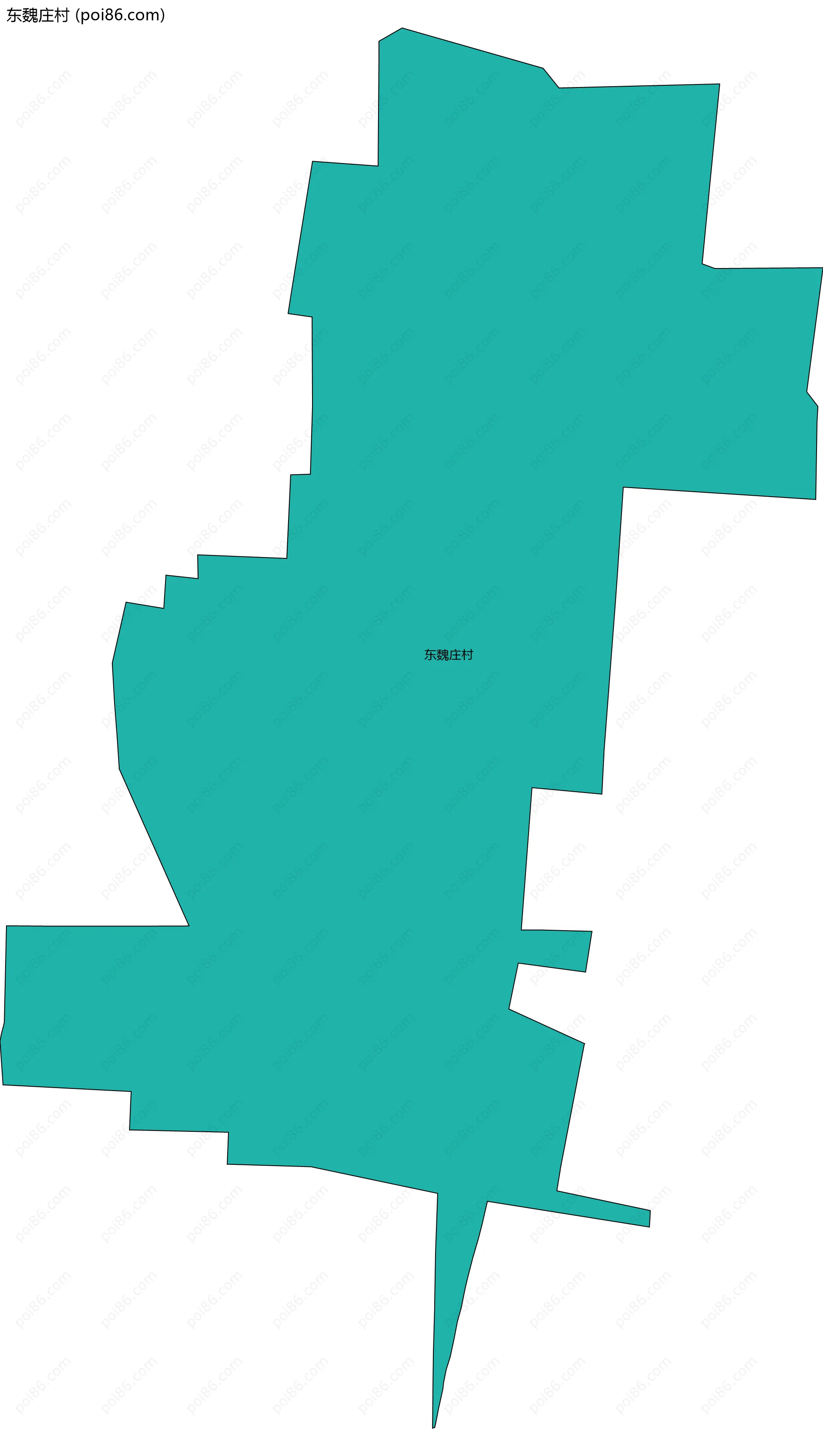 东魏庄村边界地图