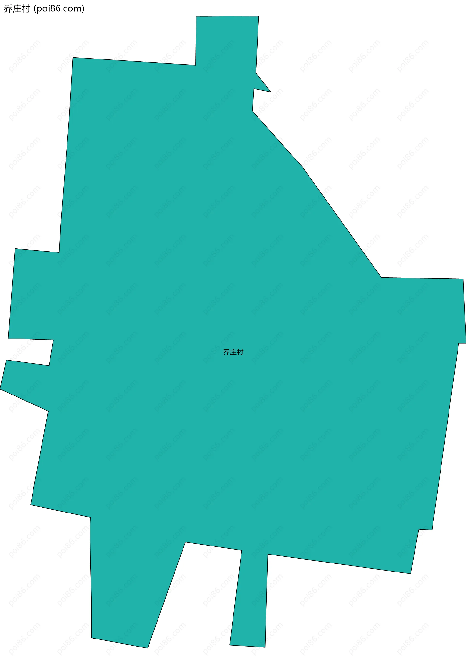 乔庄村边界地图