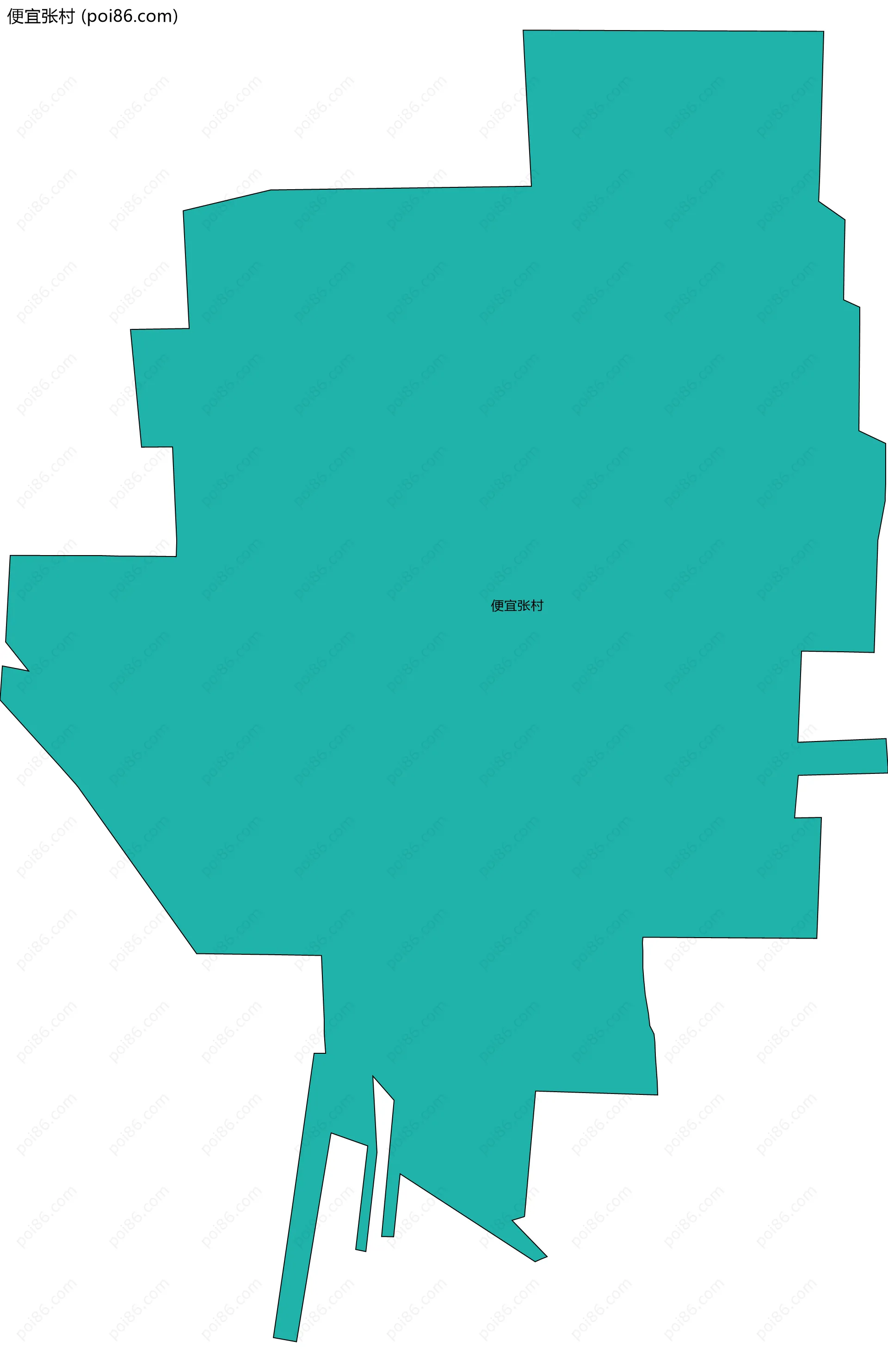 便宜张村边界地图