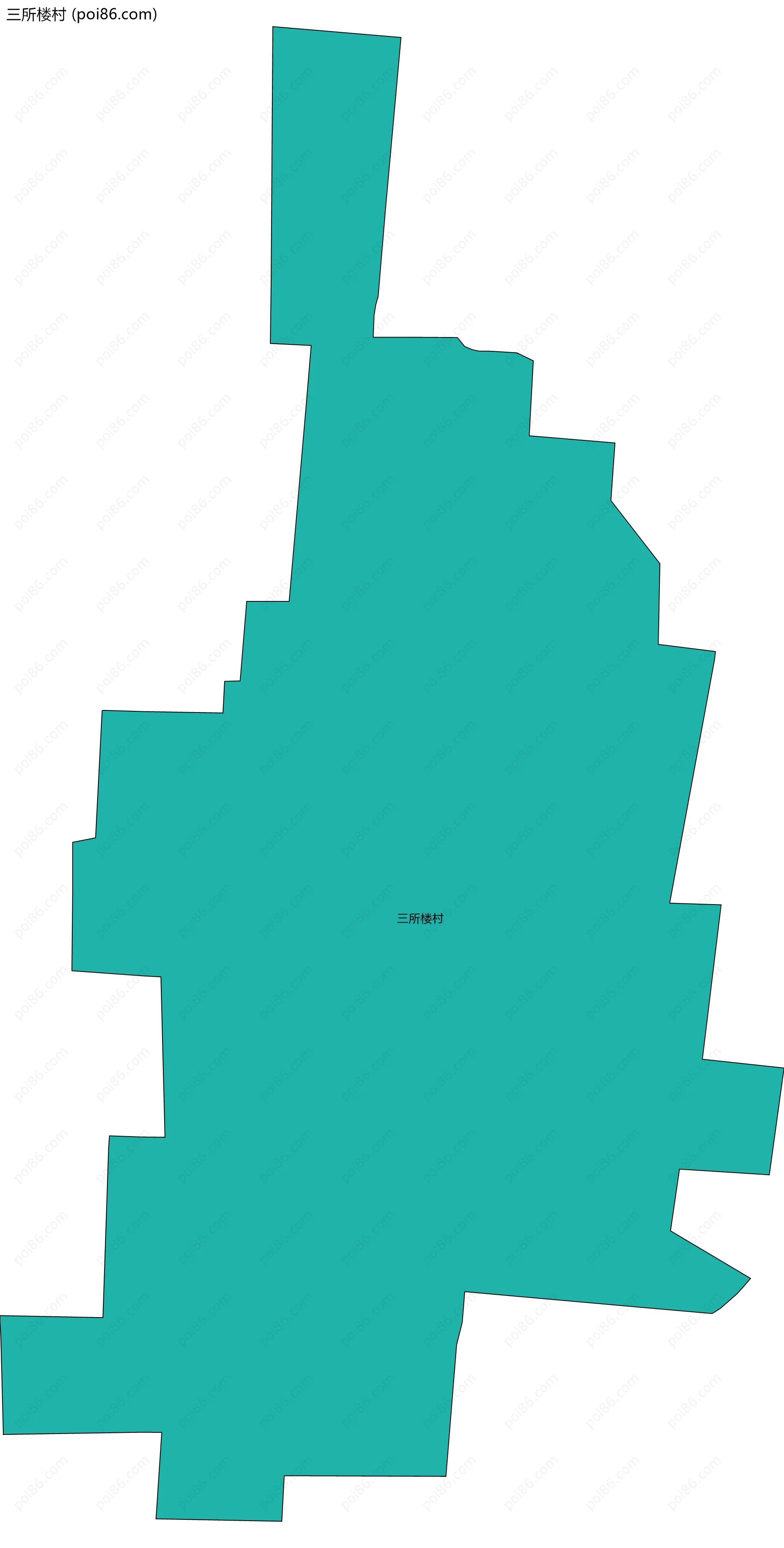 三所楼村边界地图