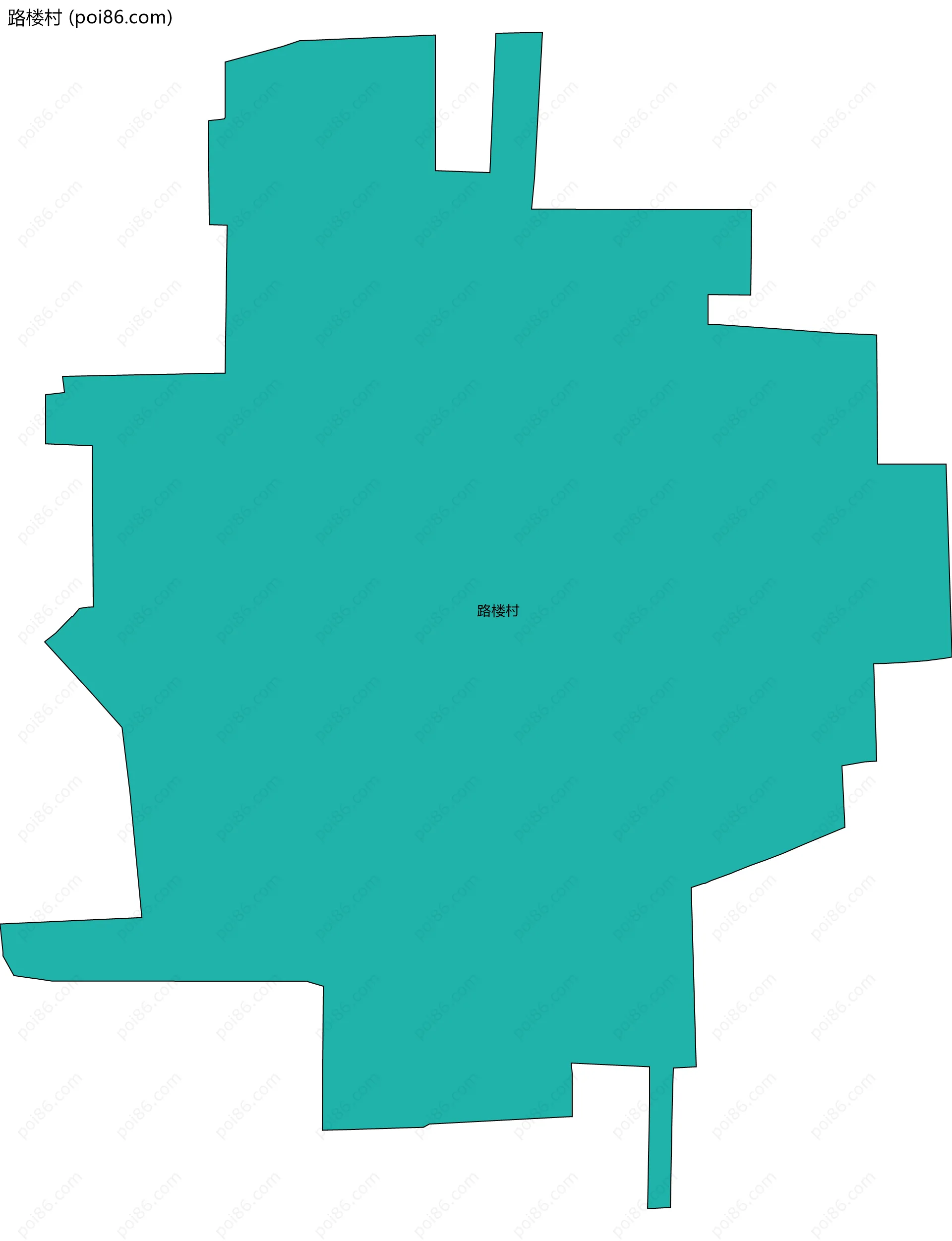 路楼村边界地图