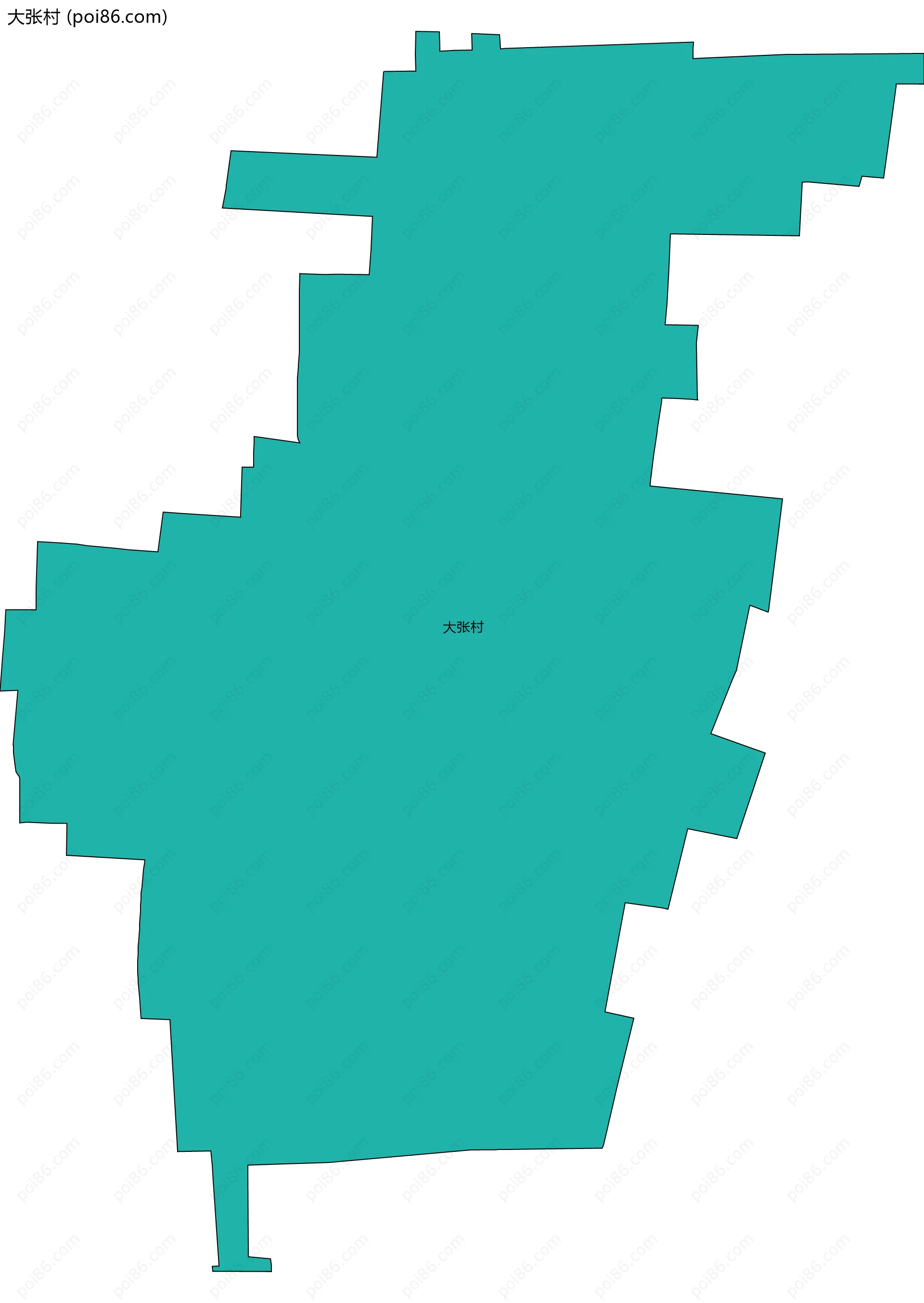 大张村边界地图