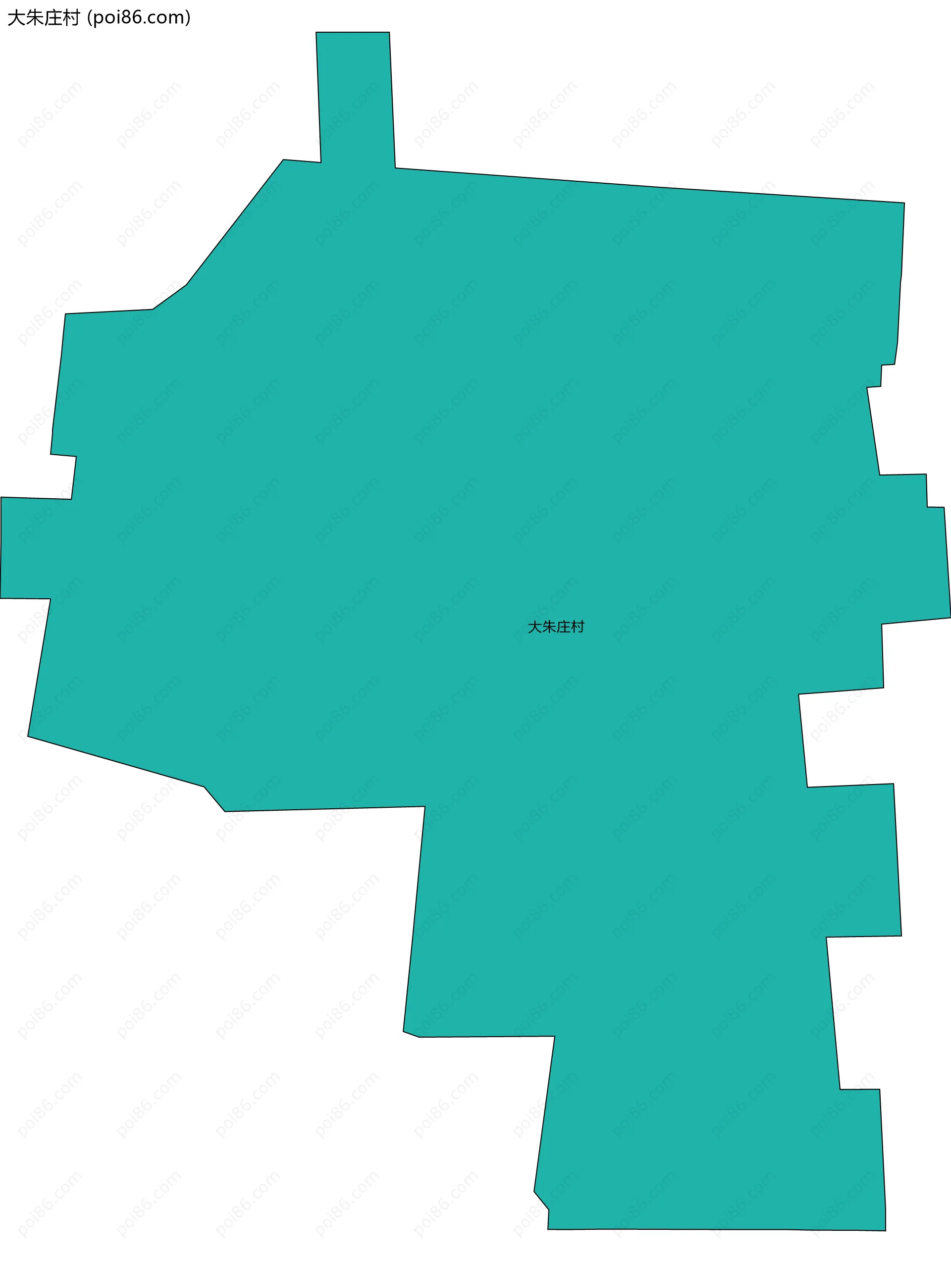 大朱庄村边界地图