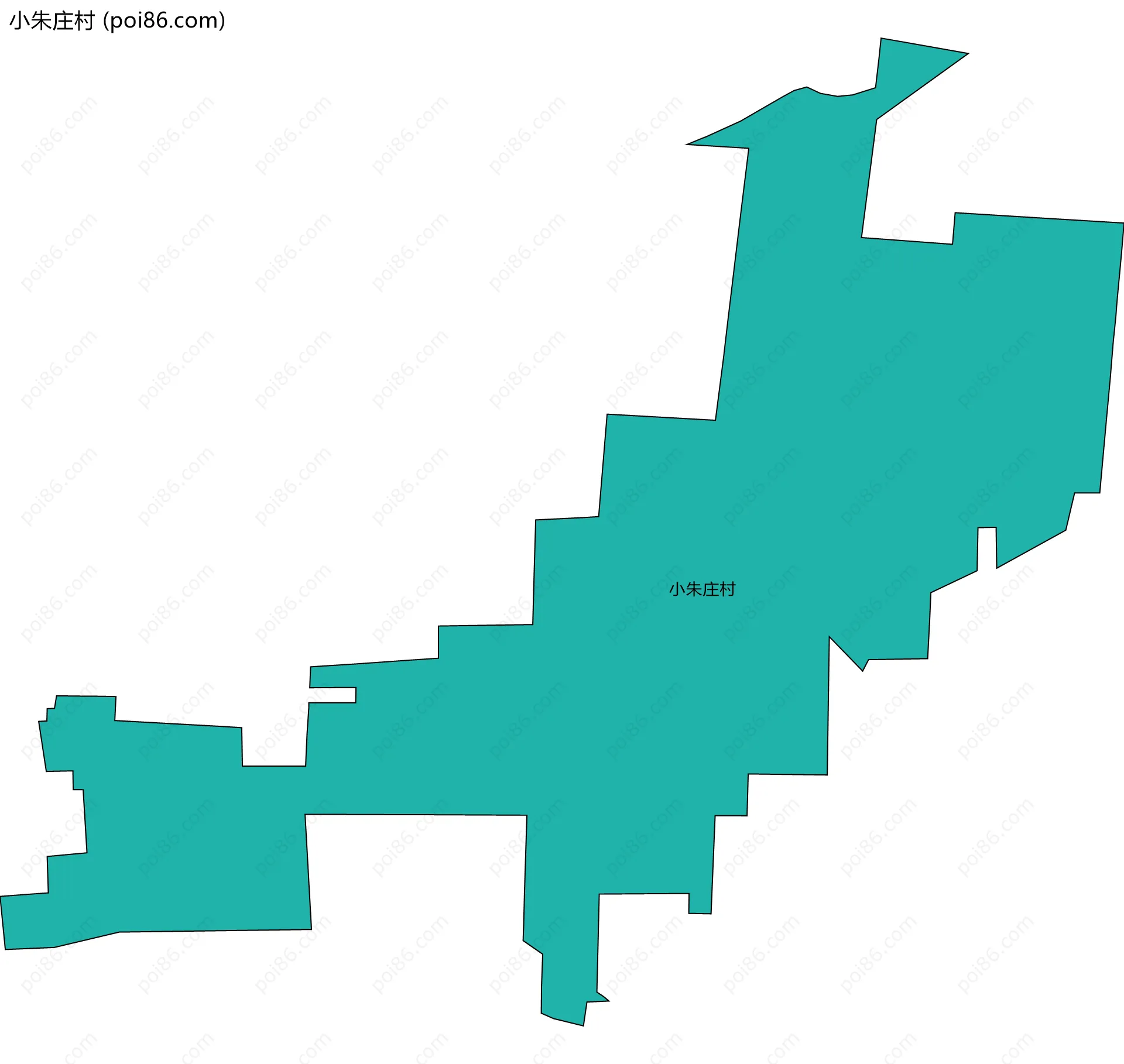 小朱庄村边界地图