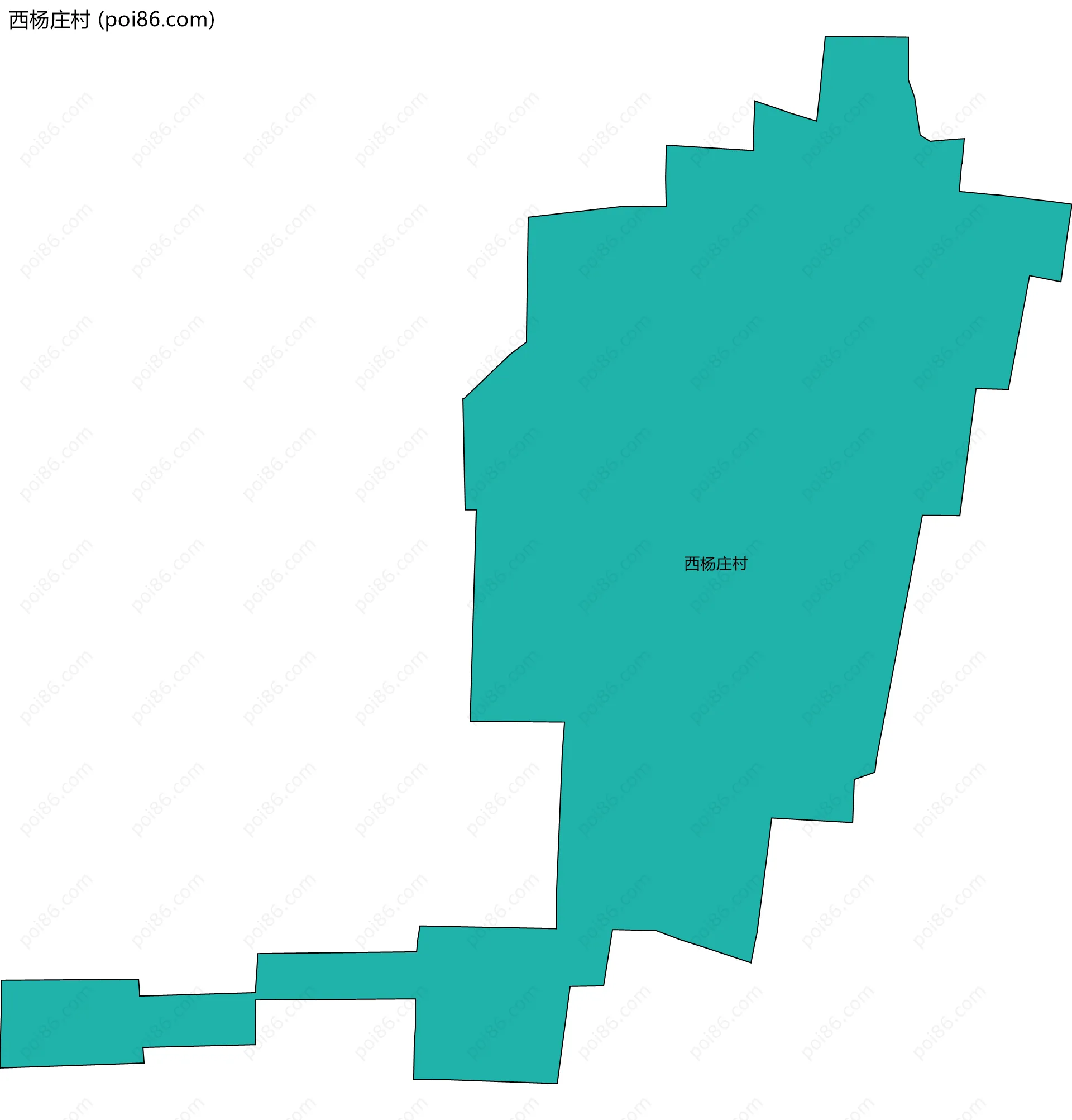 西杨庄村边界地图