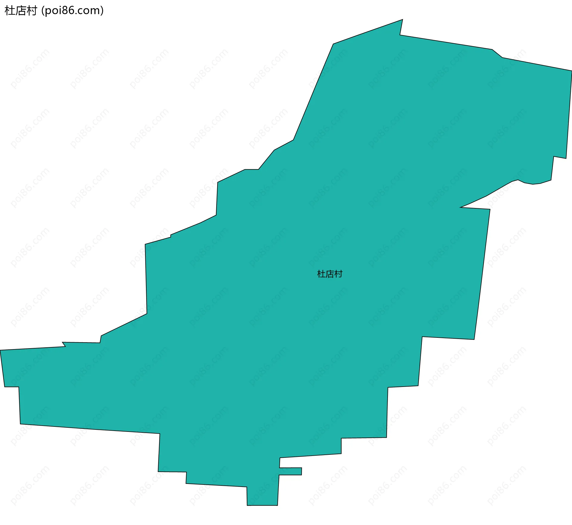 杜店村边界地图