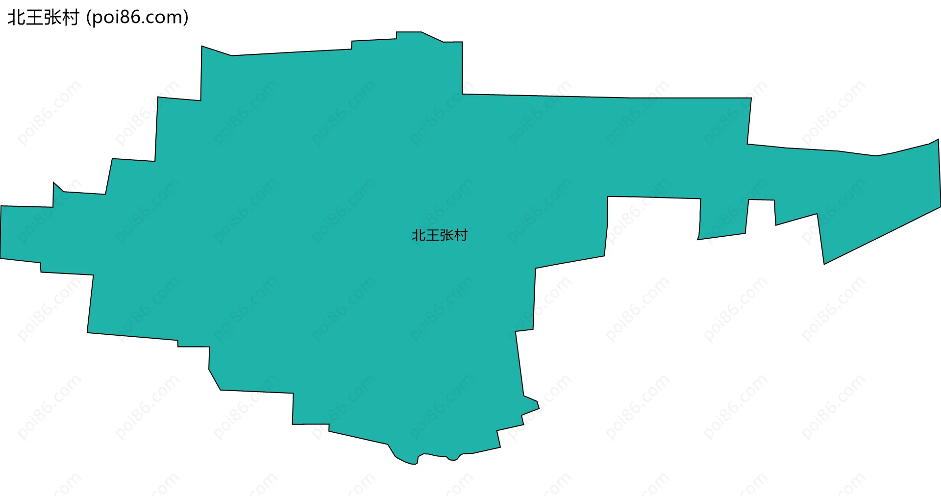 北王张村边界地图