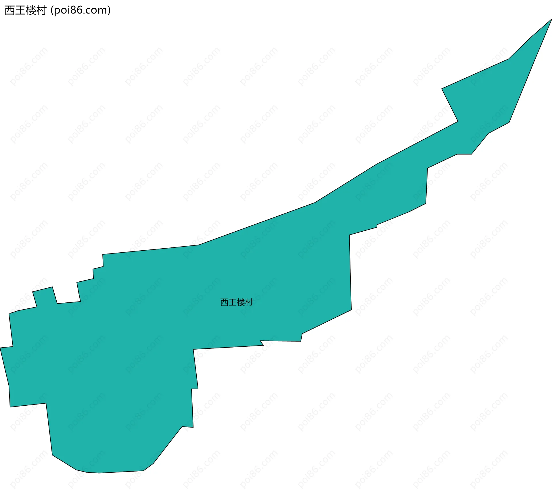 西王楼村边界地图