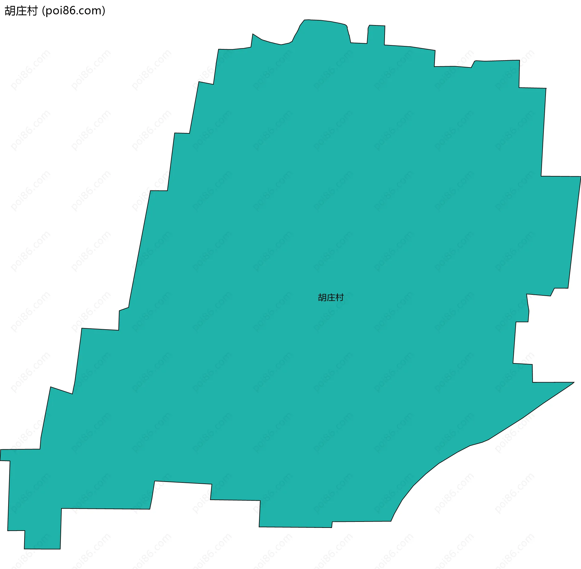 胡庄村边界地图