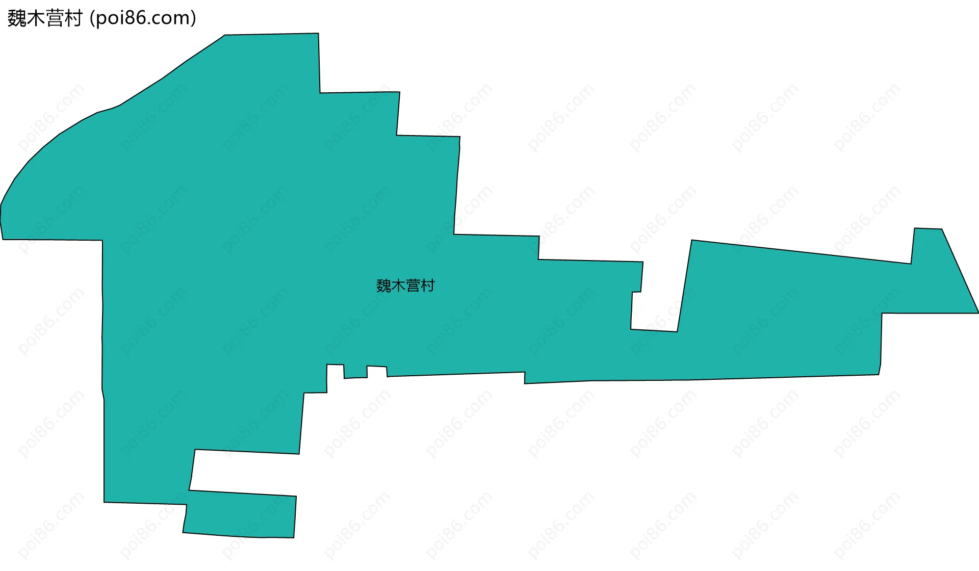 魏木营村边界地图