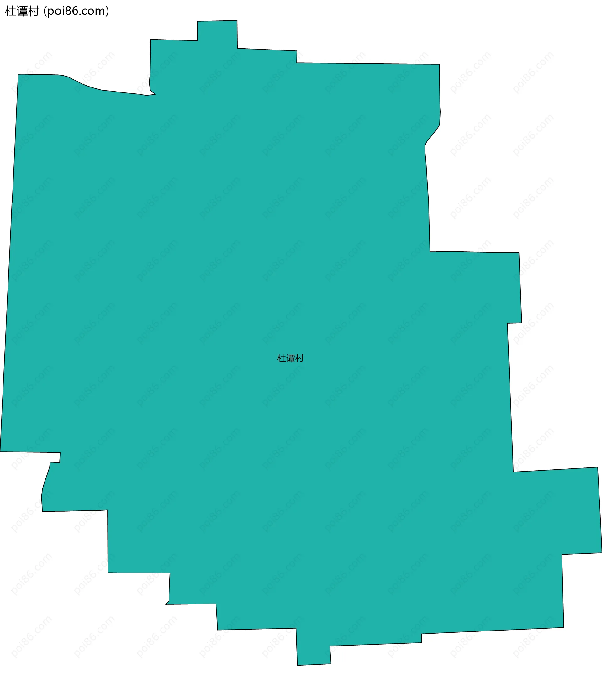 杜谭村边界地图