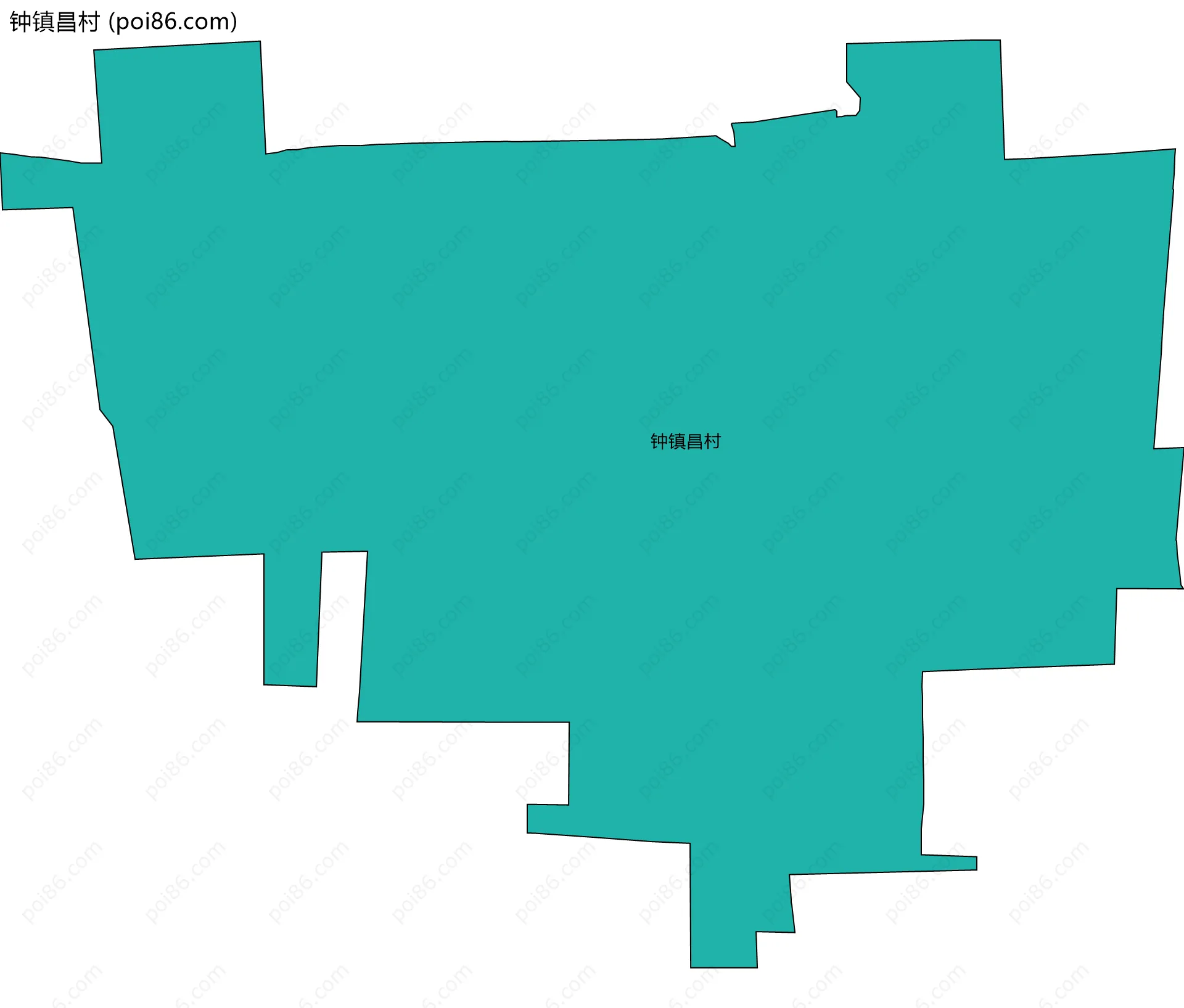 钟镇昌村边界地图